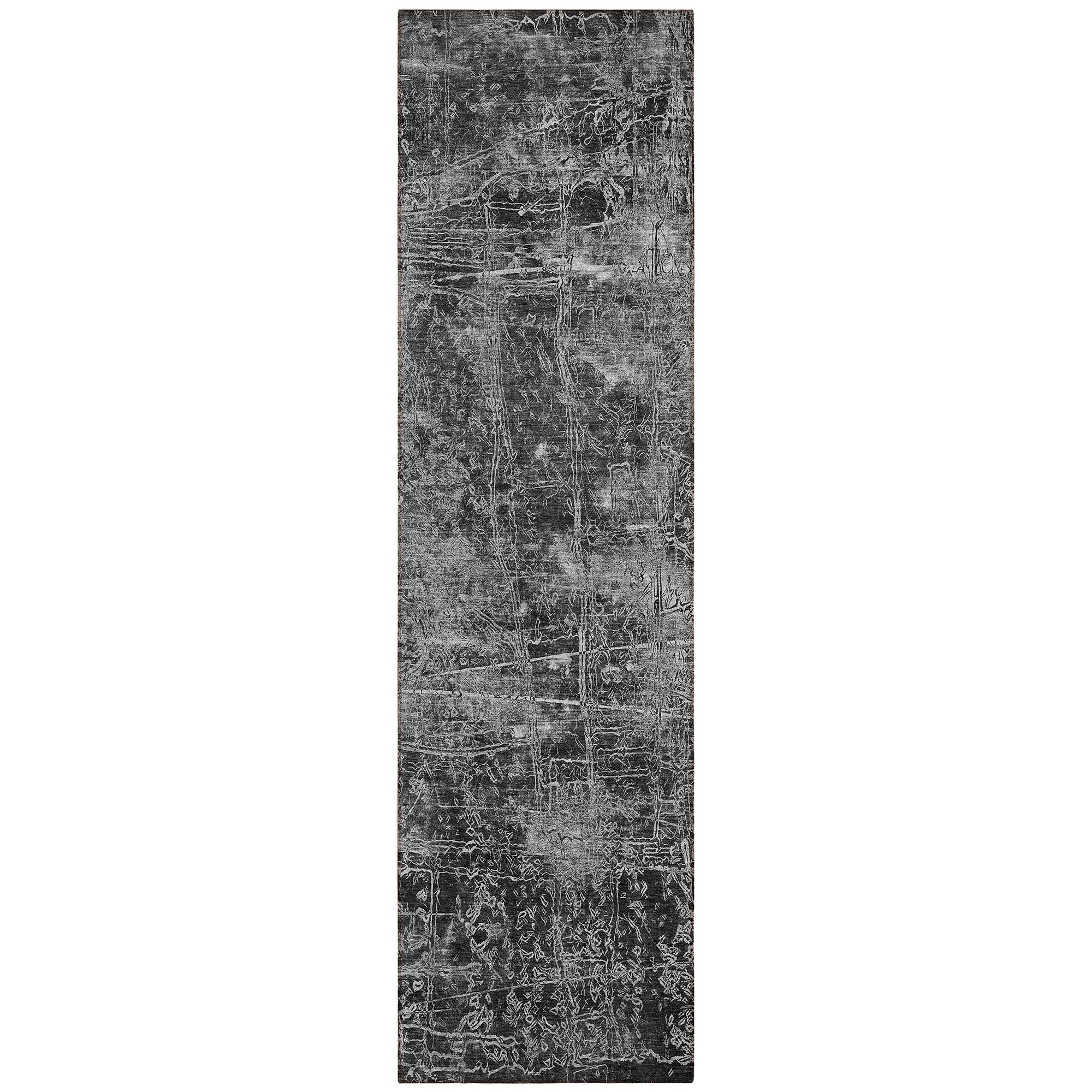 Machine Washable Gray Rug - Indoor / Outdoor - Kids / Pet Friendly Organic Print Rug