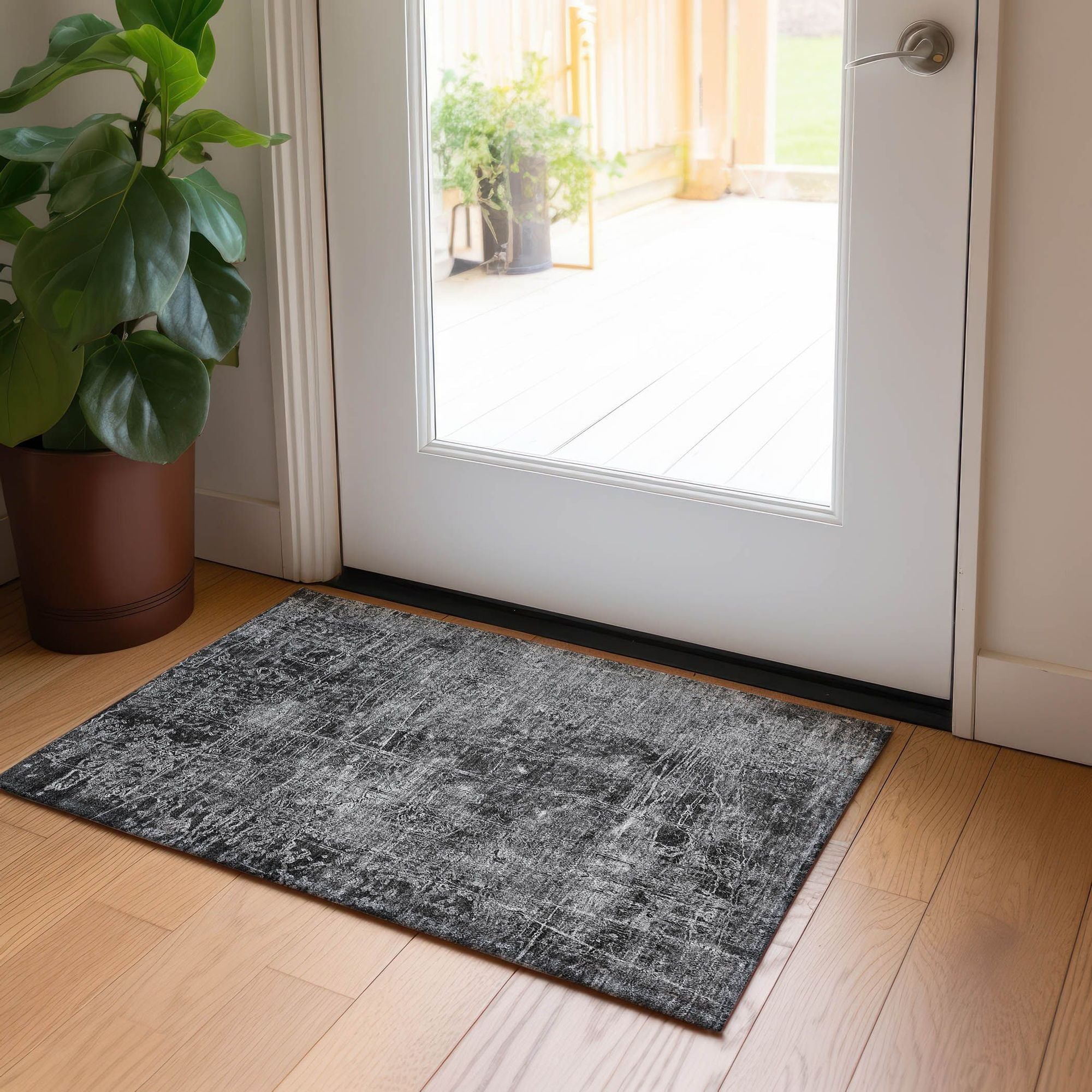 Machine Made ACN559 Gray Rugs