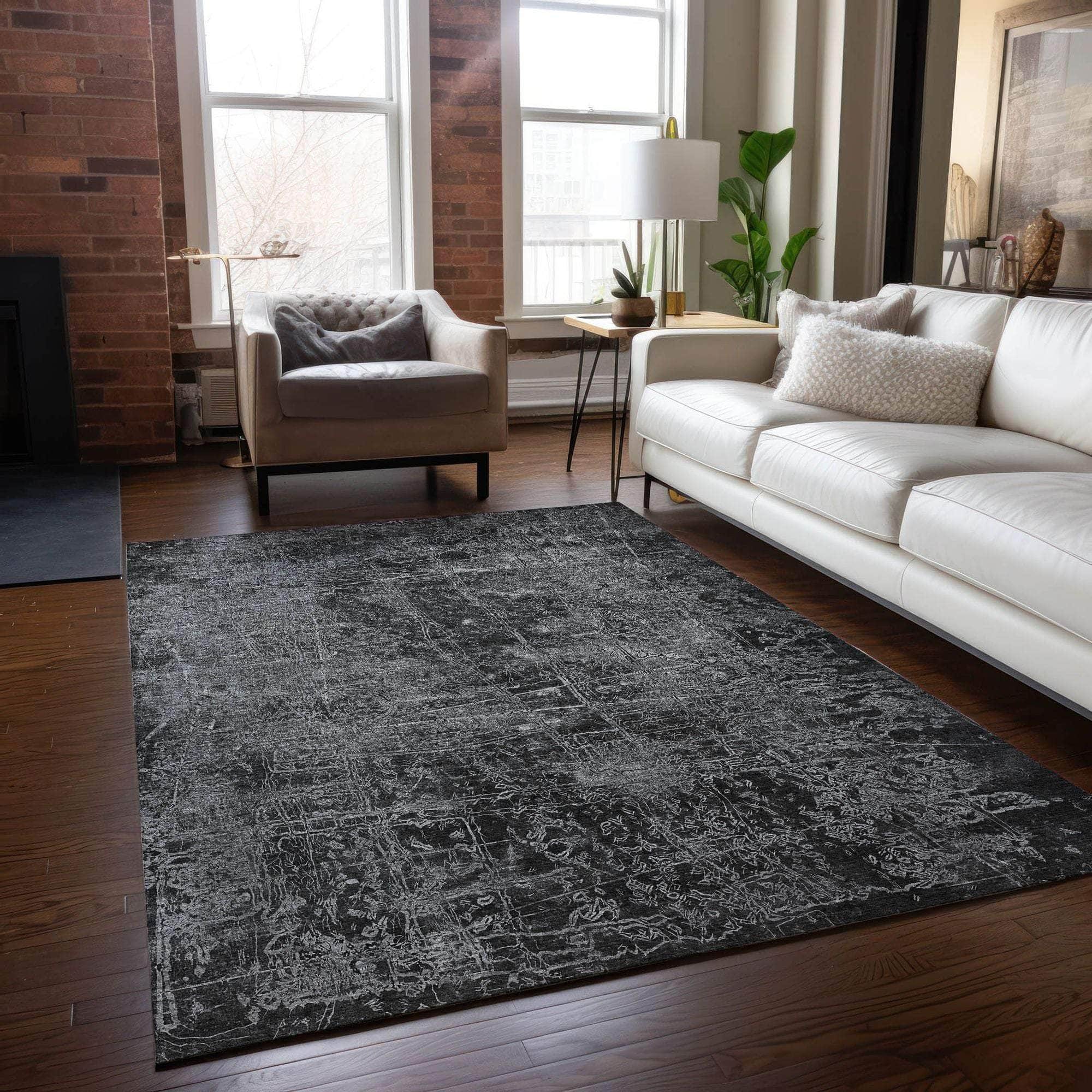 Machine Made ACN559 Gray Rugs