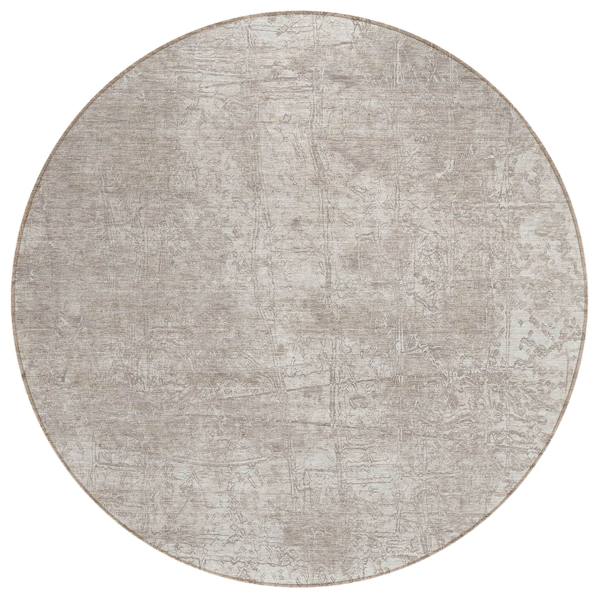 Machine Washable Ivory Rug - Indoor / Outdoor - Kids / Pet Friendly Organic Print Rug