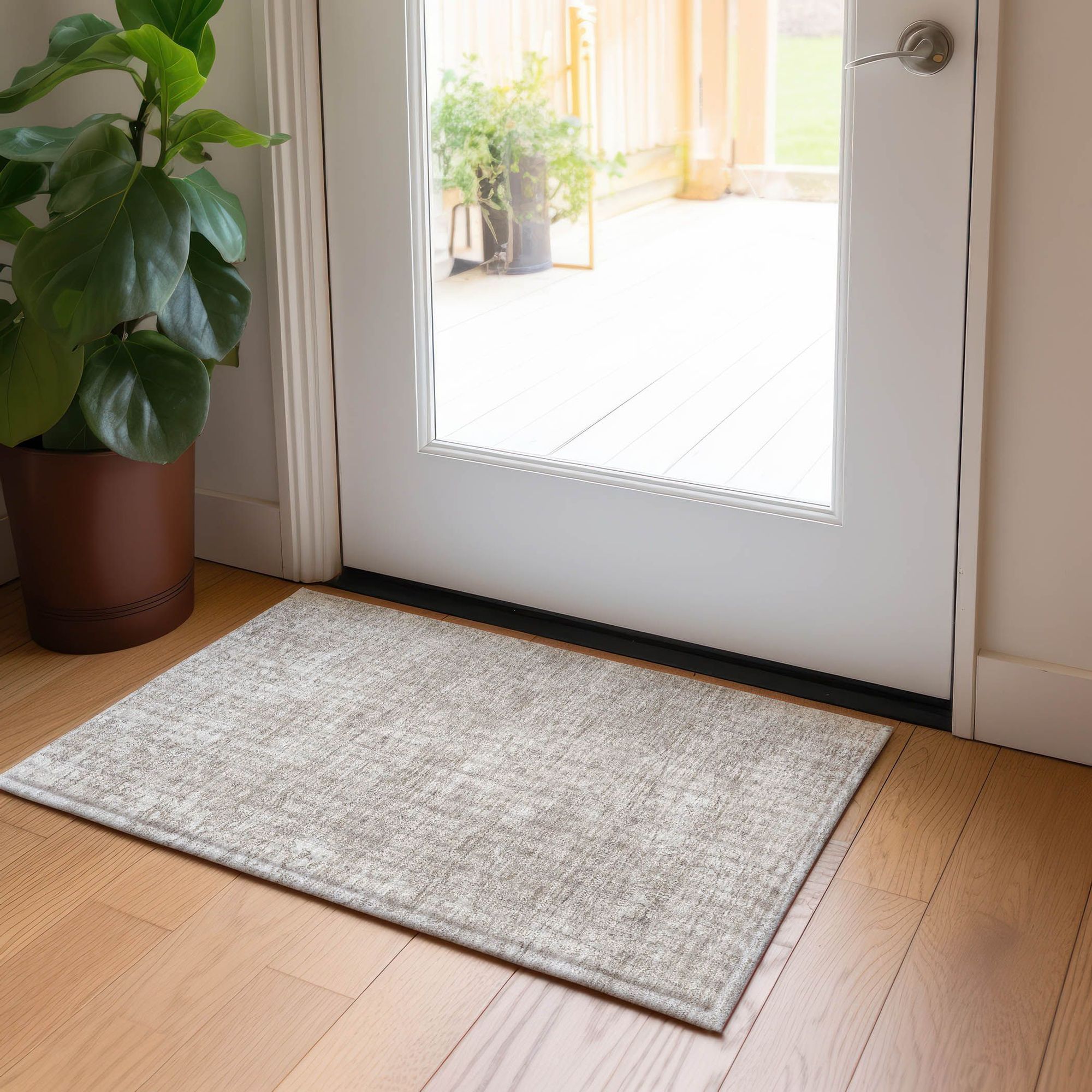 Machine Made ACN559 Ivory Rugs