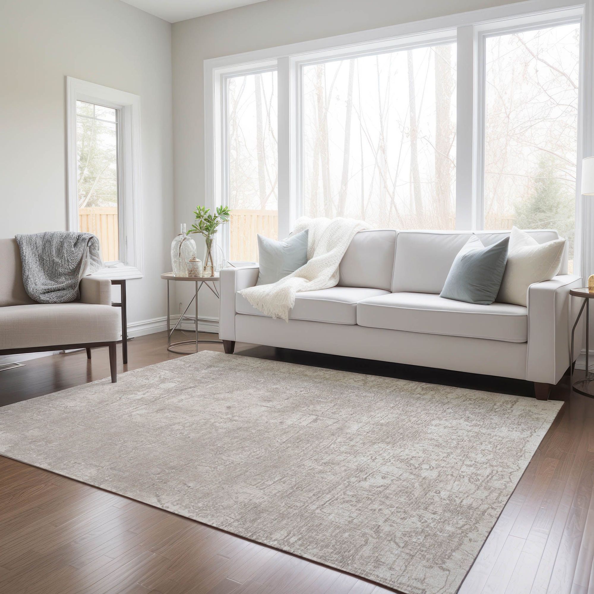 Machine Made ACN559 Ivory Rugs
