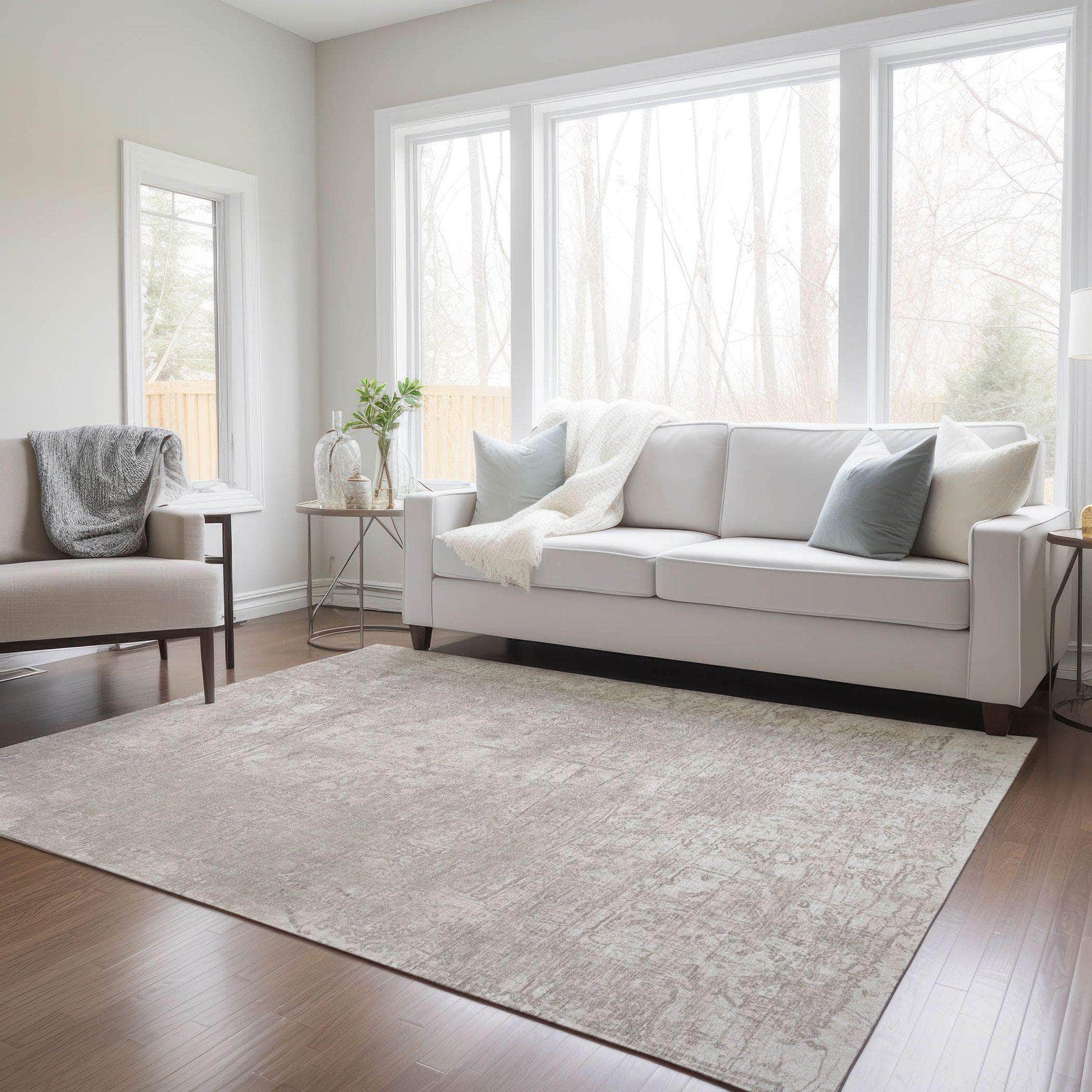 Machine Made ACN559 Ivory Rugs