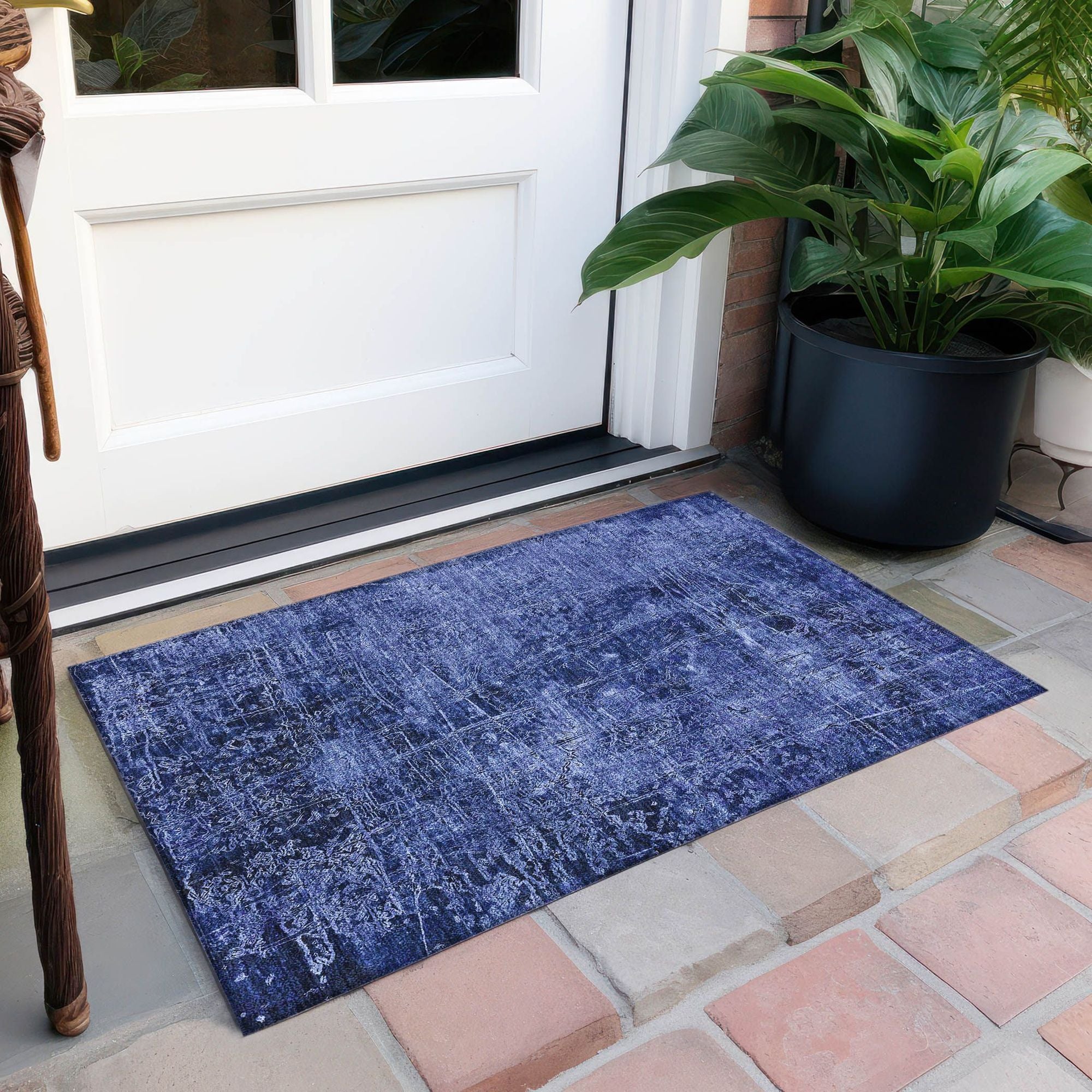 Machine Made ACN559 Navy Blue Rugs