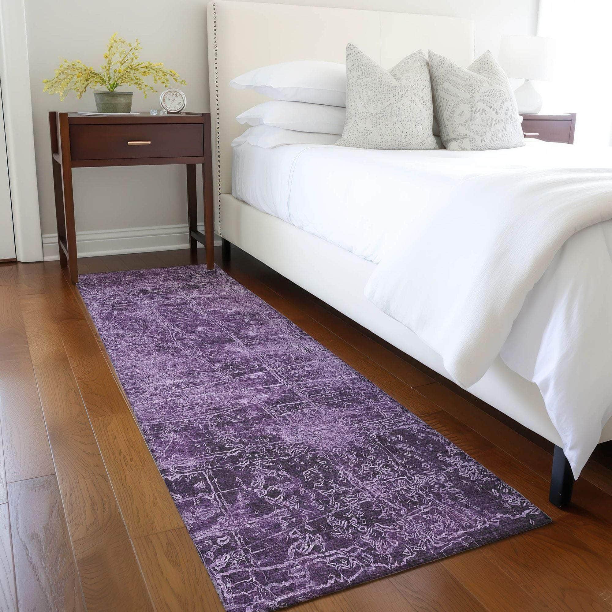 Machine Made ACN559 Purple Rugs