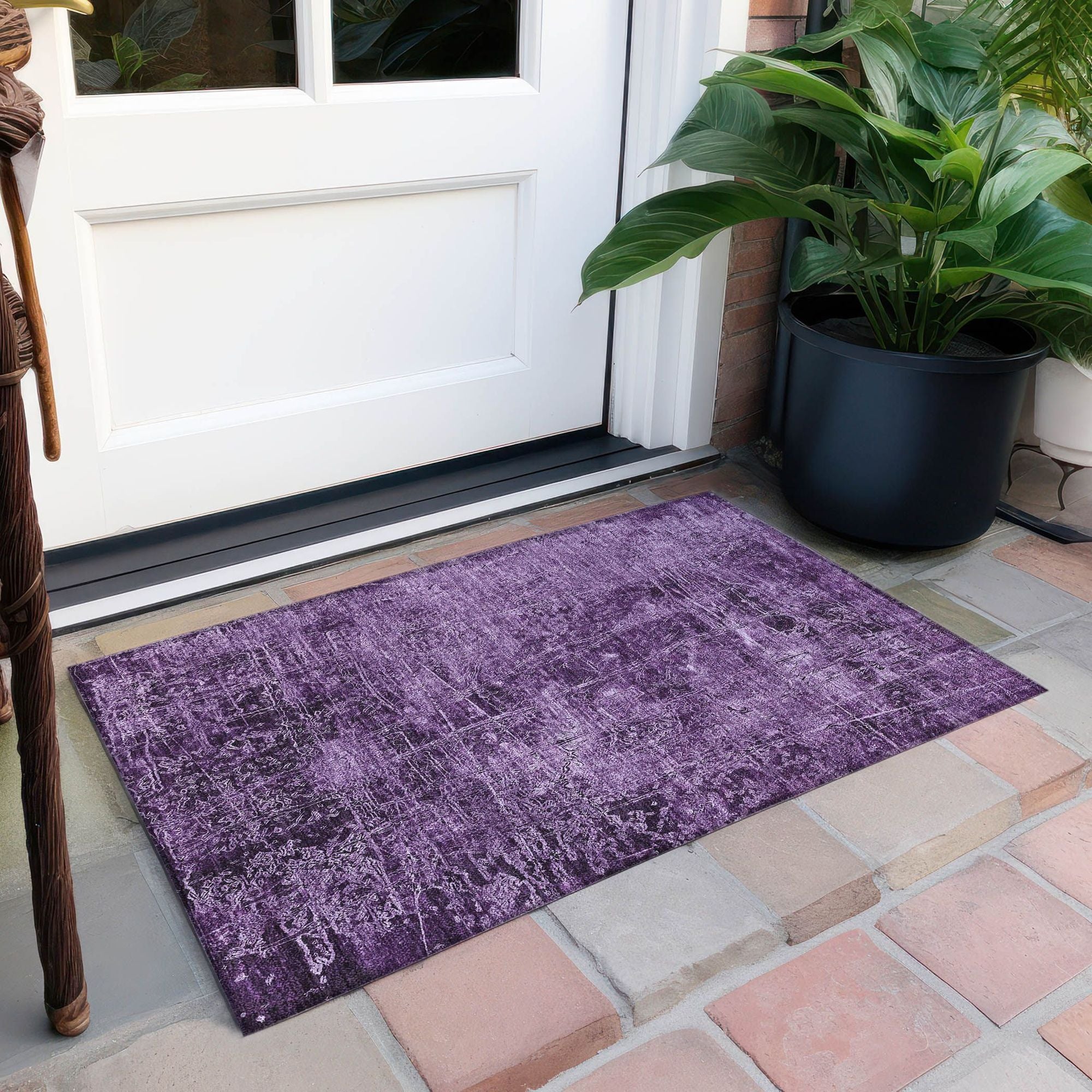 Machine Made ACN559 Purple Rugs