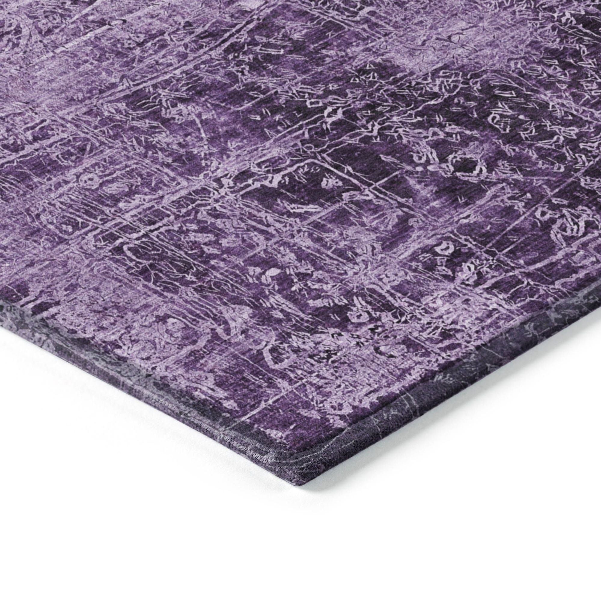 Machine Made ACN559 Purple Rugs