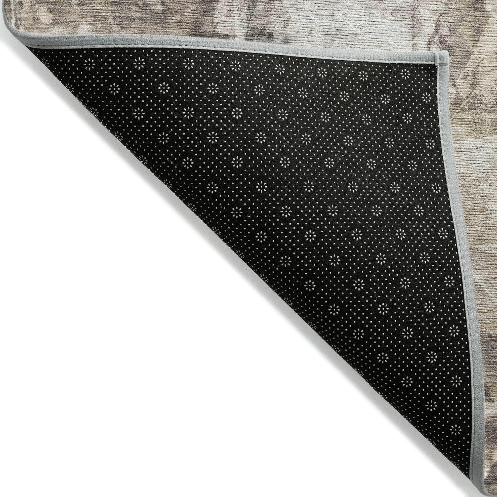 Machine Made ACN560 Beige Brown Rugs