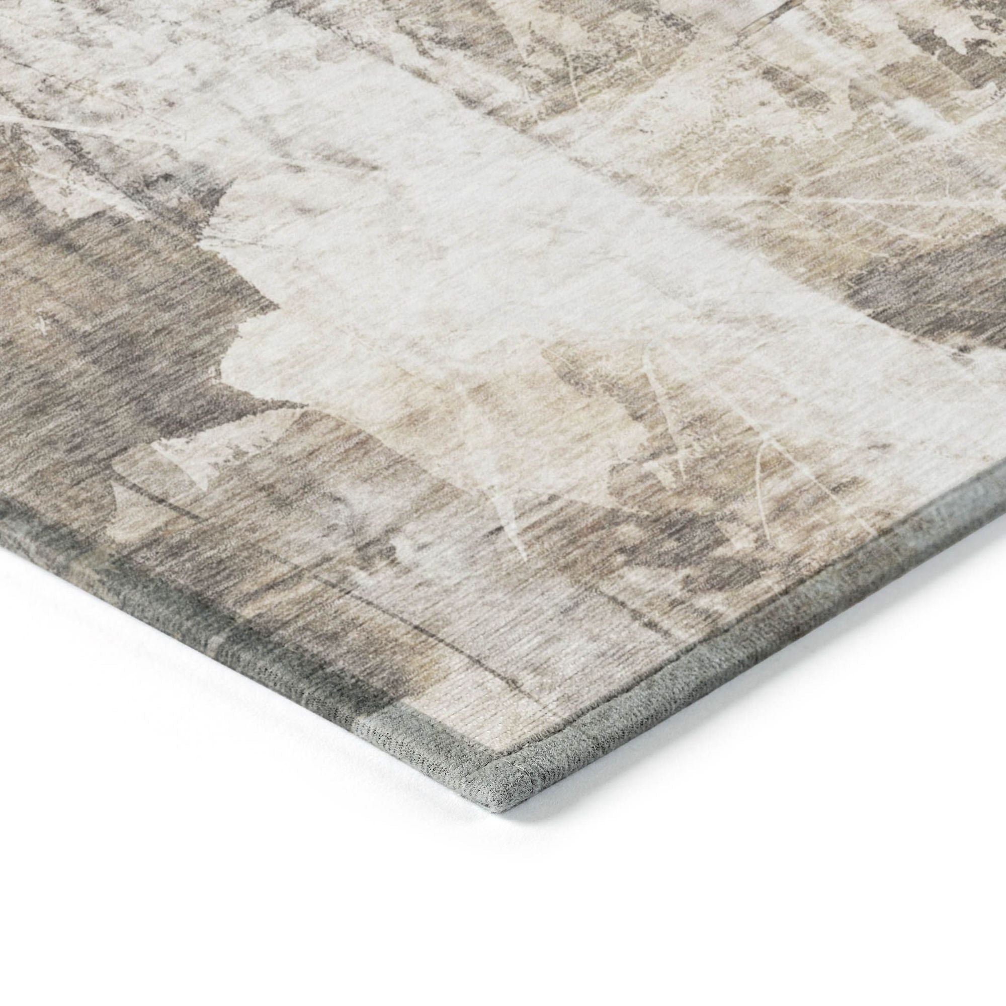 Machine Made ACN560 Beige Brown Rugs