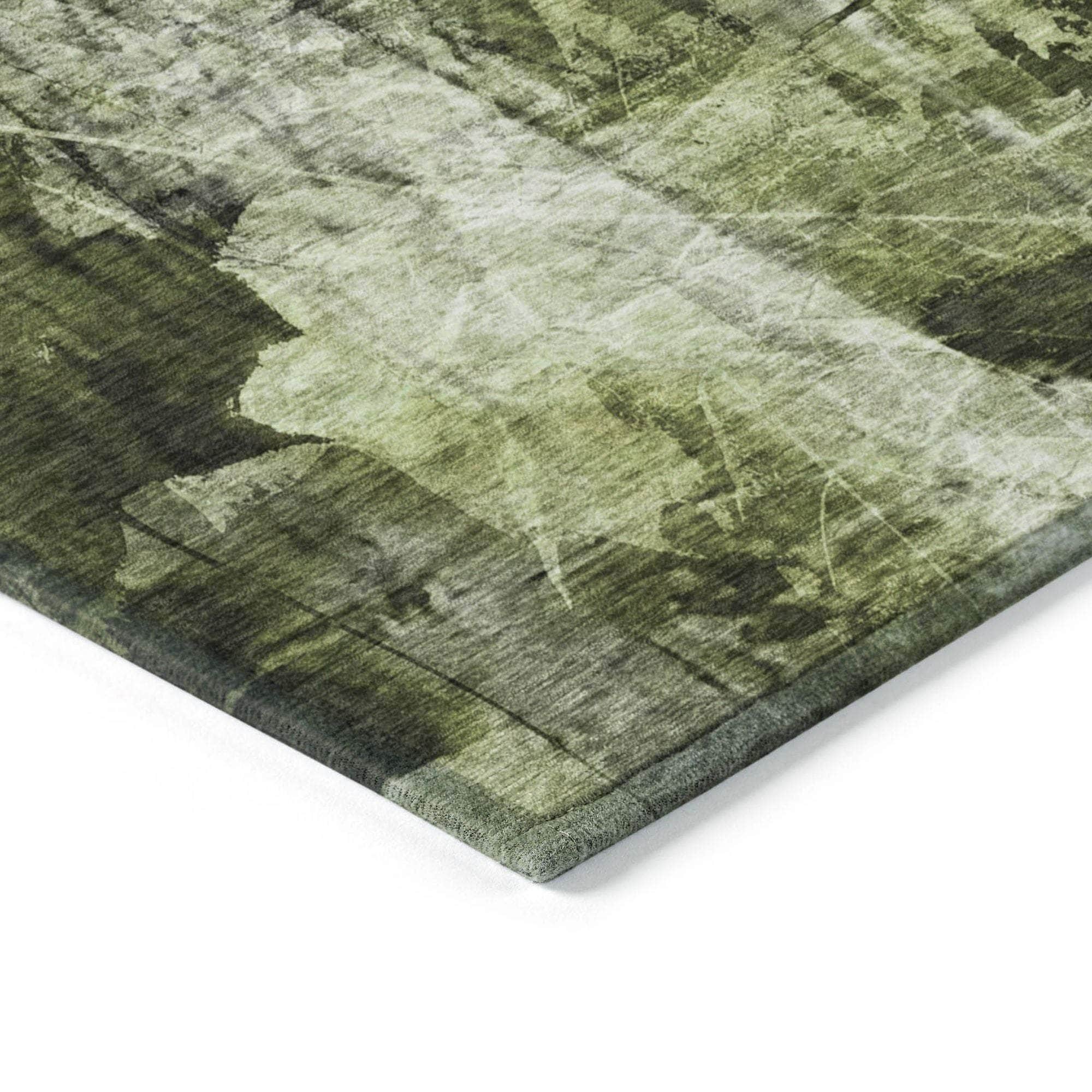 Machine Made ACN560 Green Rugs