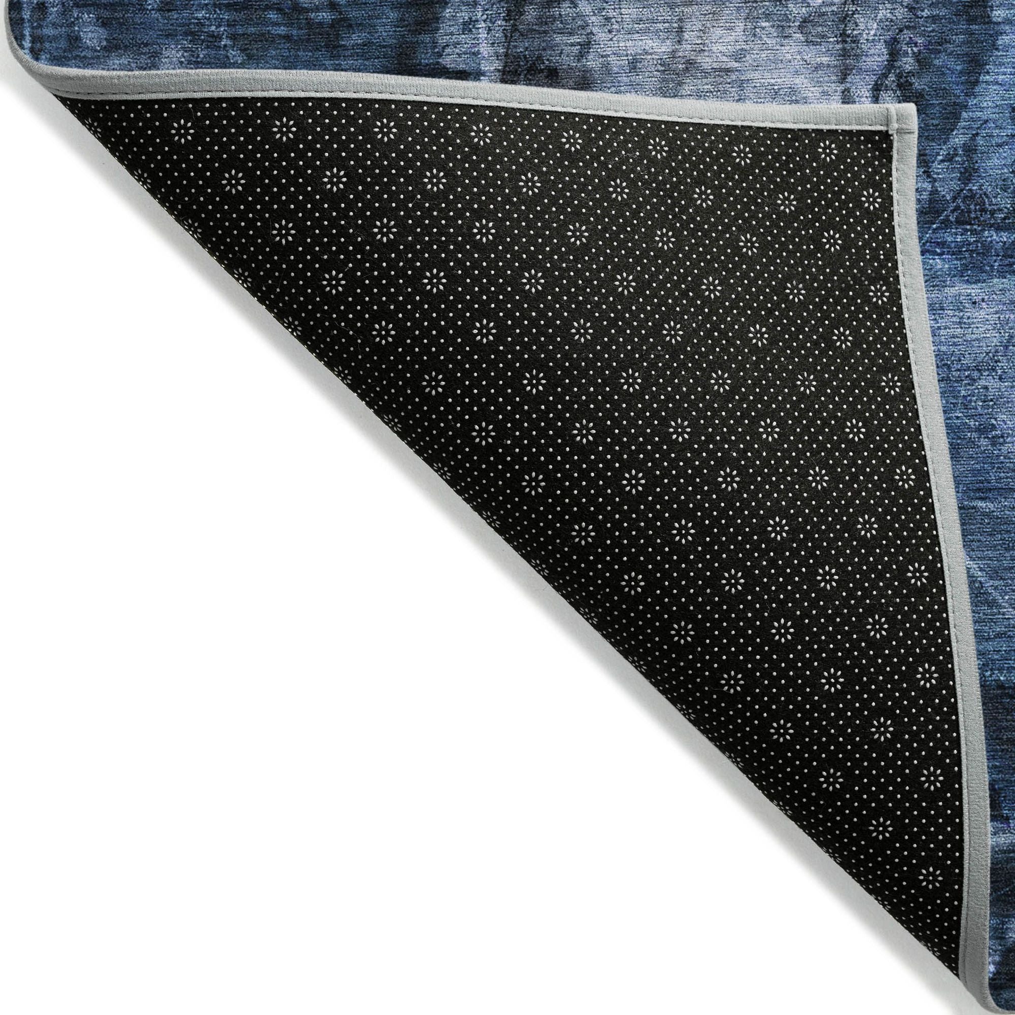 Machine Made ACN560 Navy Blue Rugs