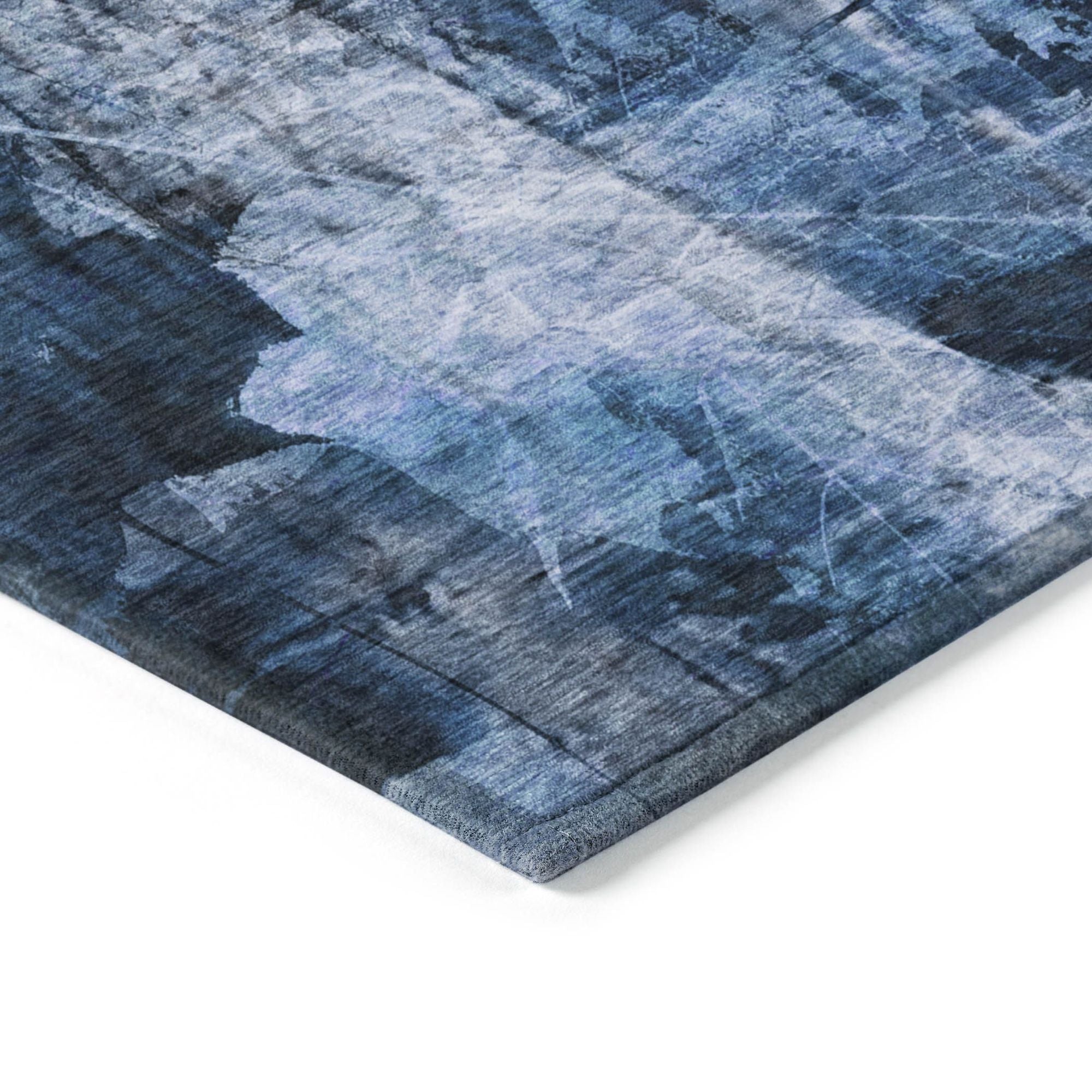 Machine Made ACN560 Navy Blue Rugs
