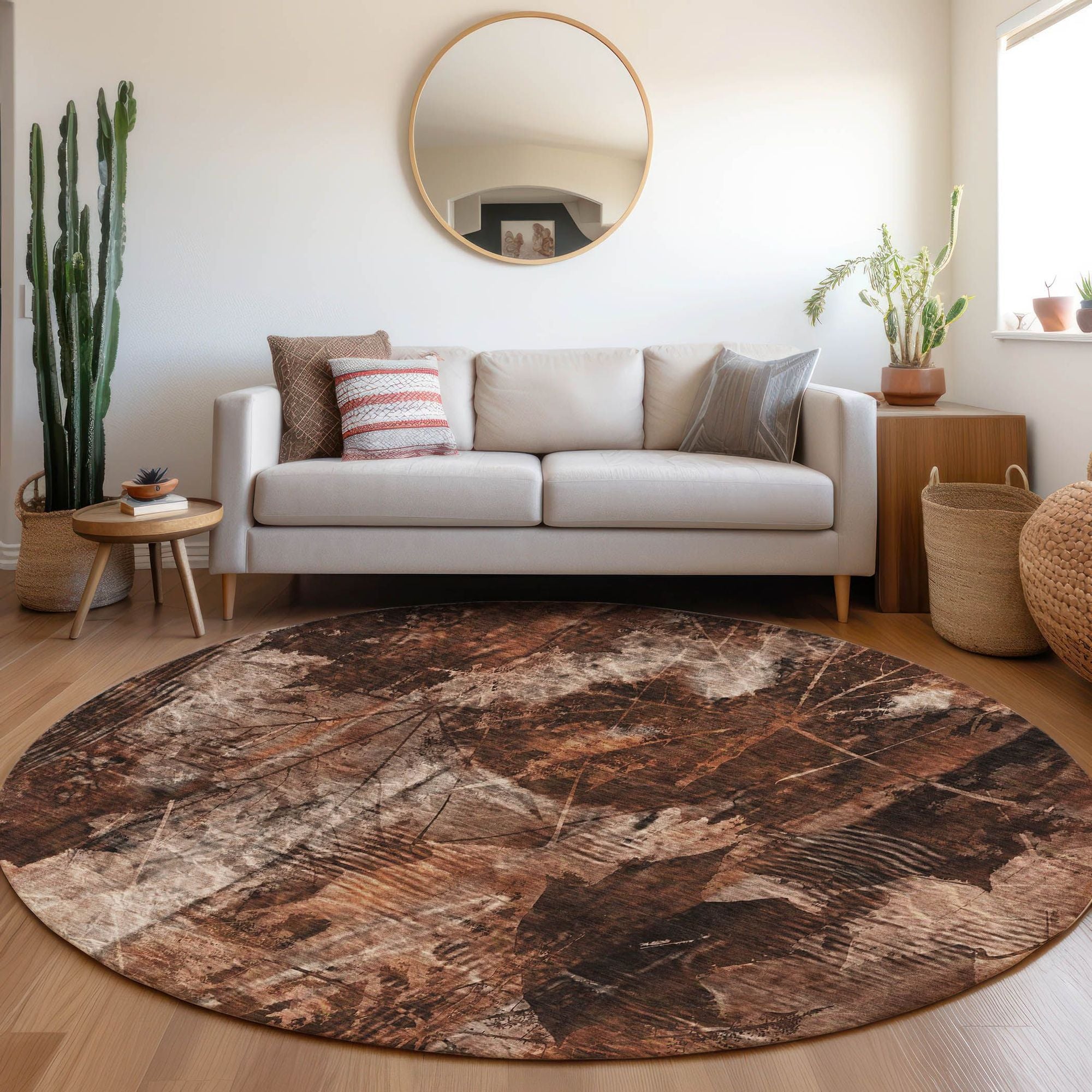 Machine Made ACN560 Paprika Orange Rugs