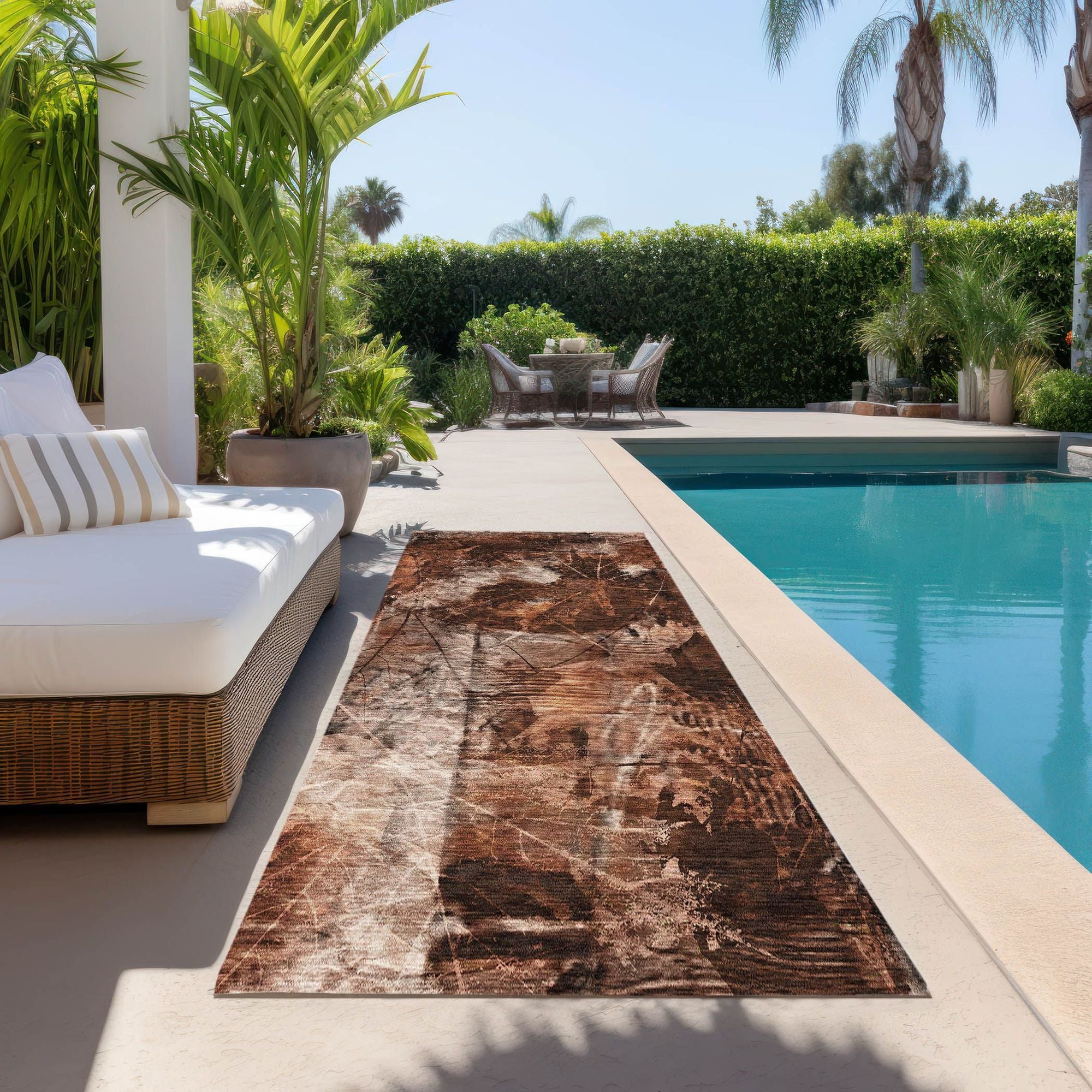 Machine Made ACN560 Paprika Orange Rugs