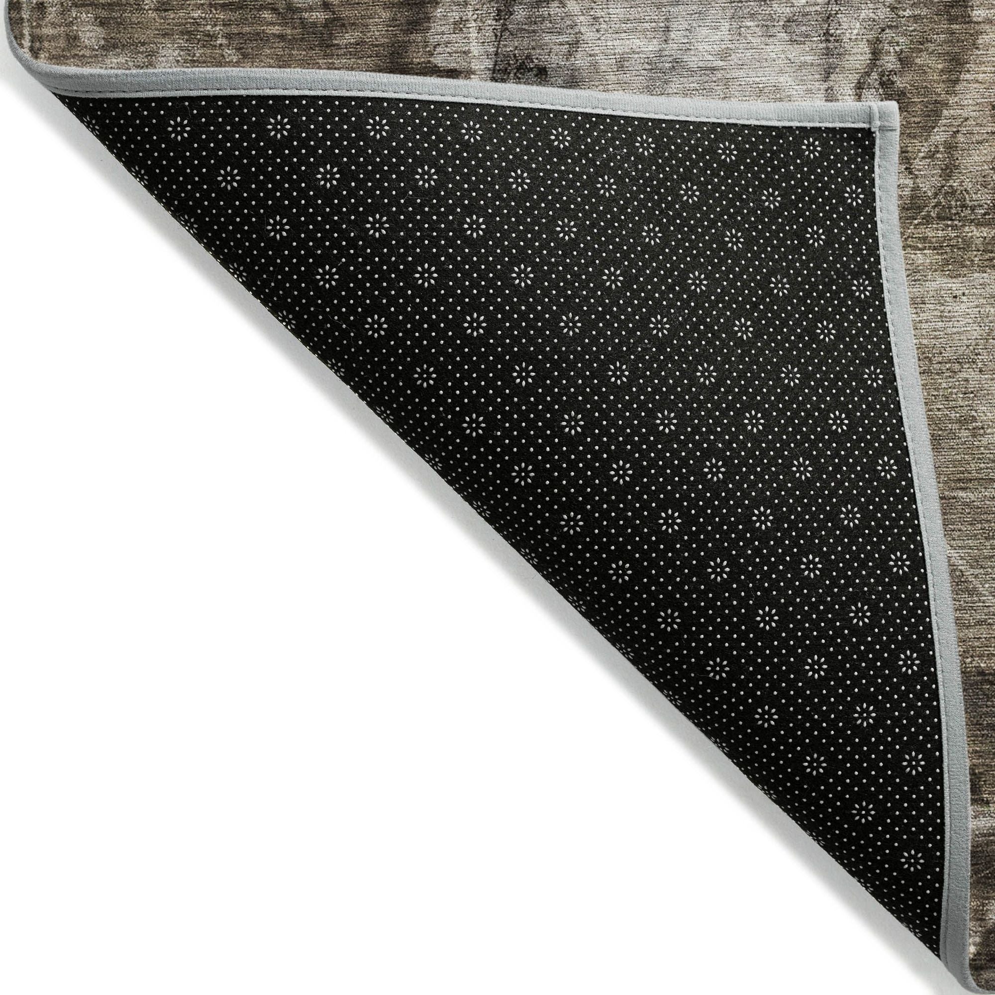 Machine Made ACN560 Taupe Brown Rugs