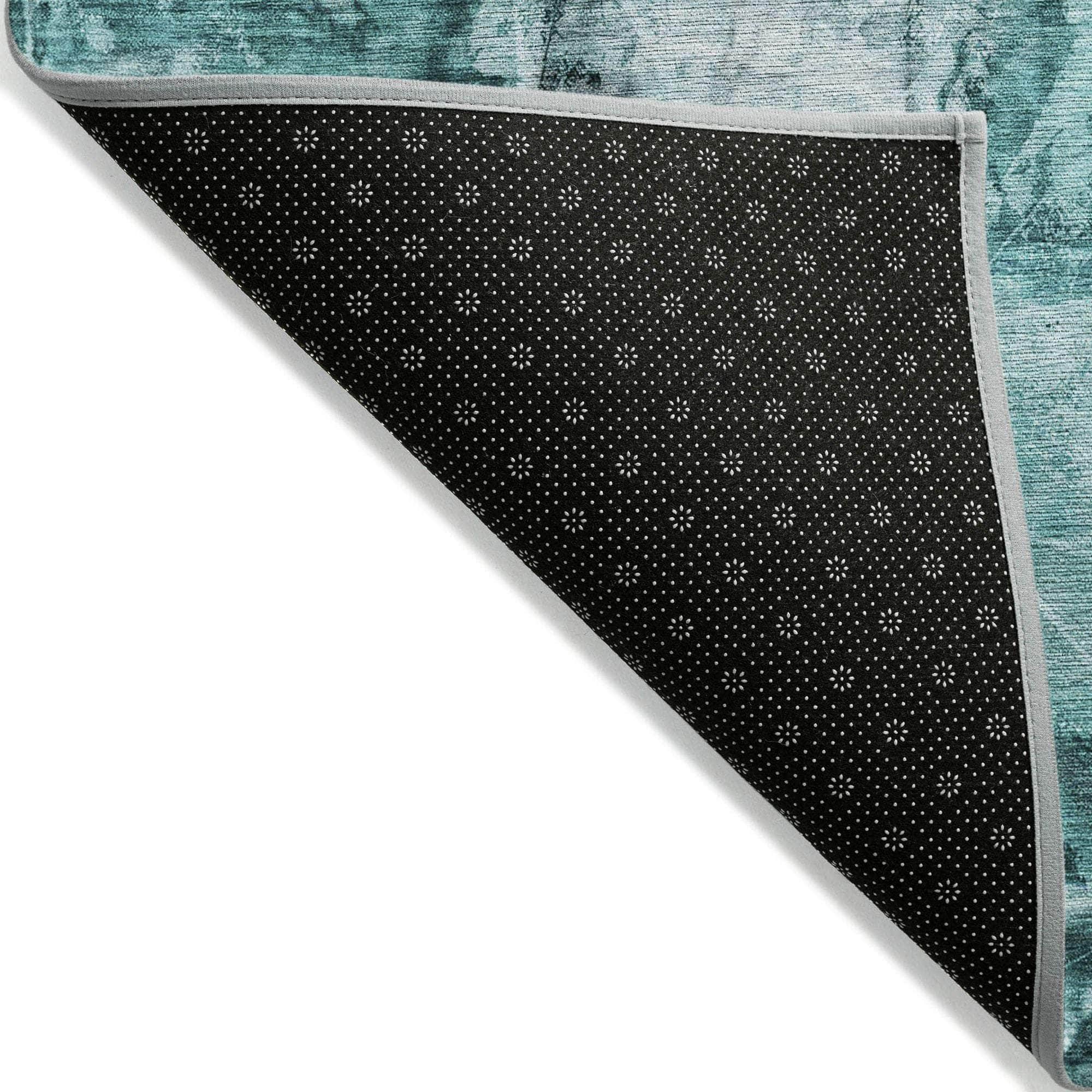 Machine Made ACN560 Teal Rugs