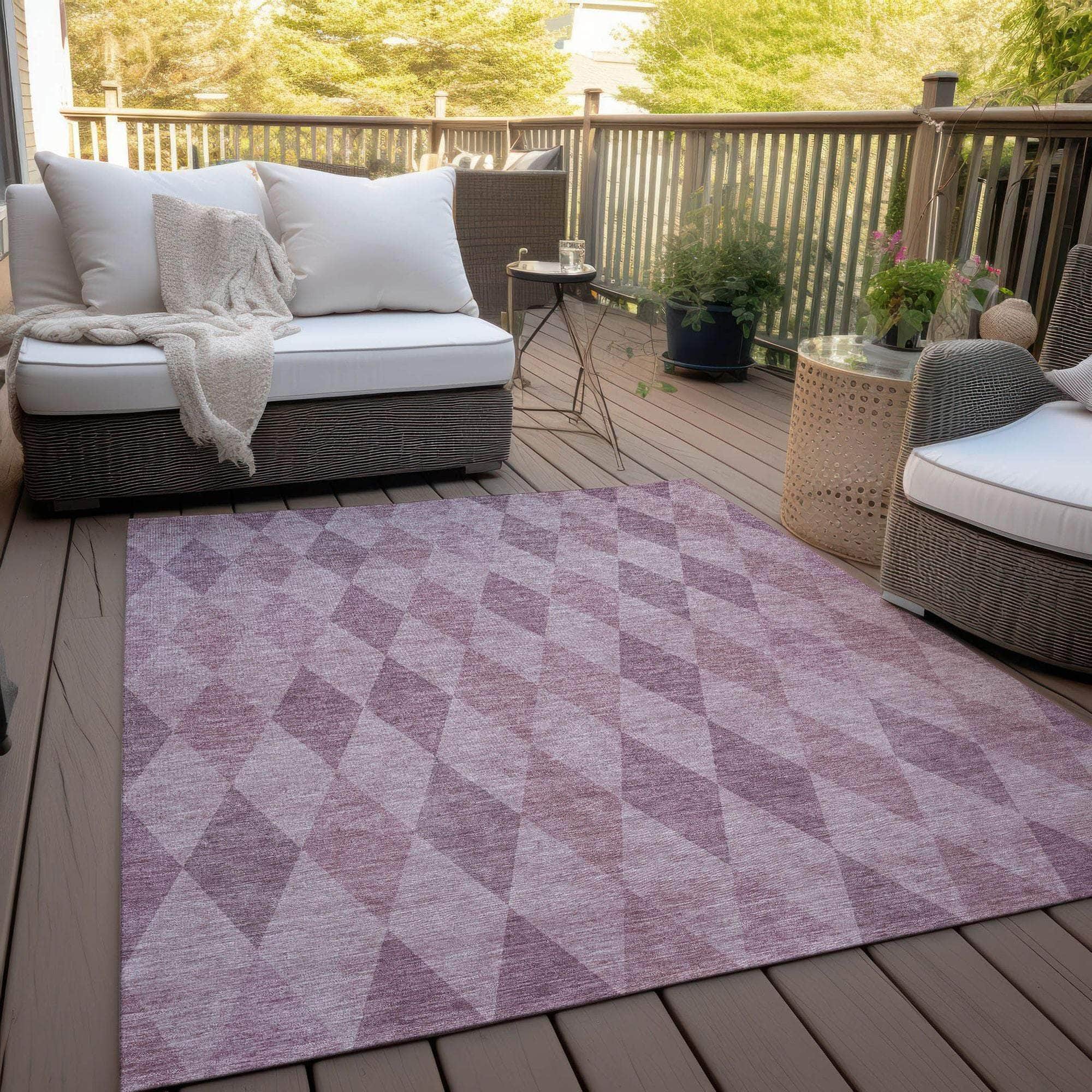Machine Made ACN561 Blush Pink Rugs