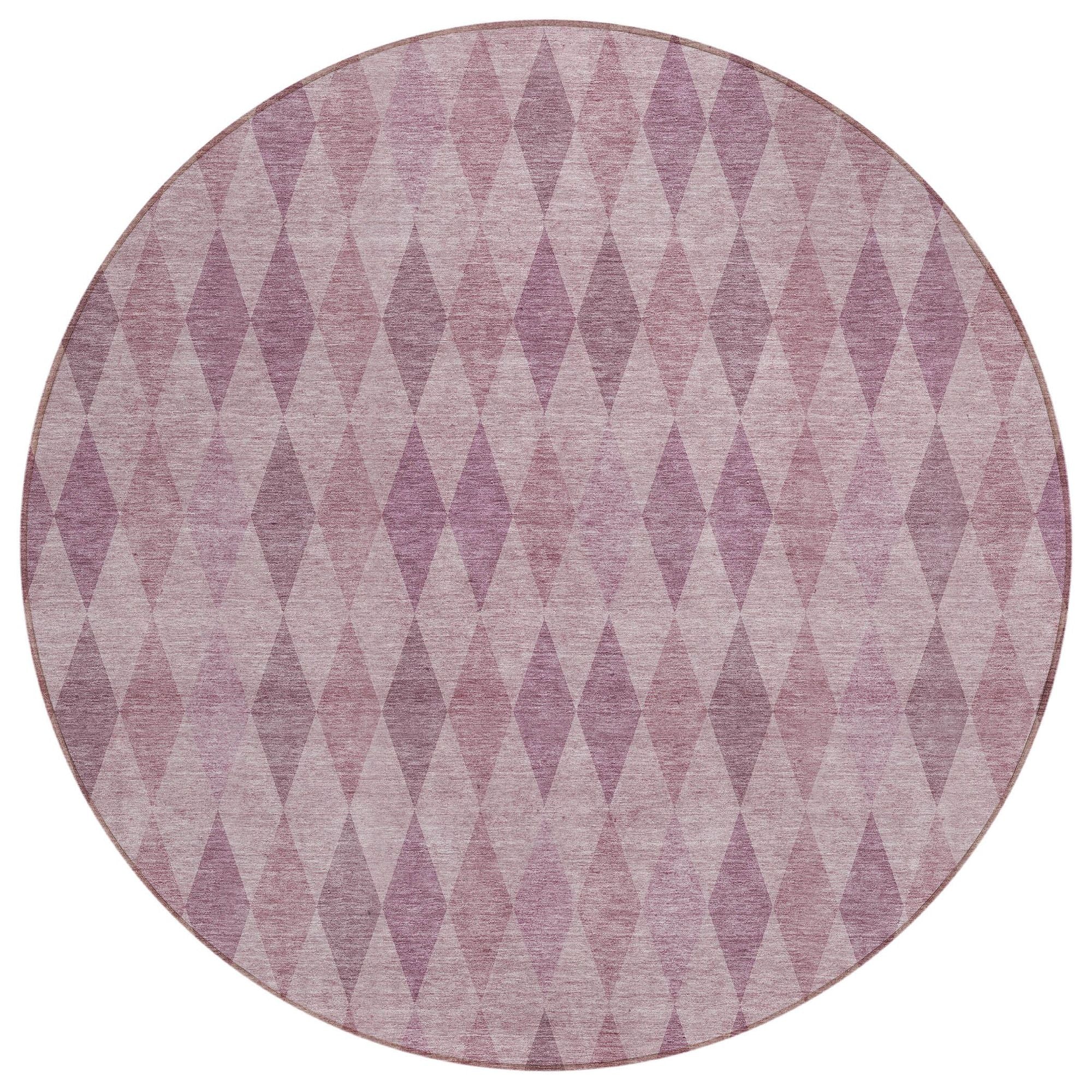 Machine Washable Blush Pink Rug - Indoor / Outdoor - Kids / Pet Friendly Geometric Print Rug