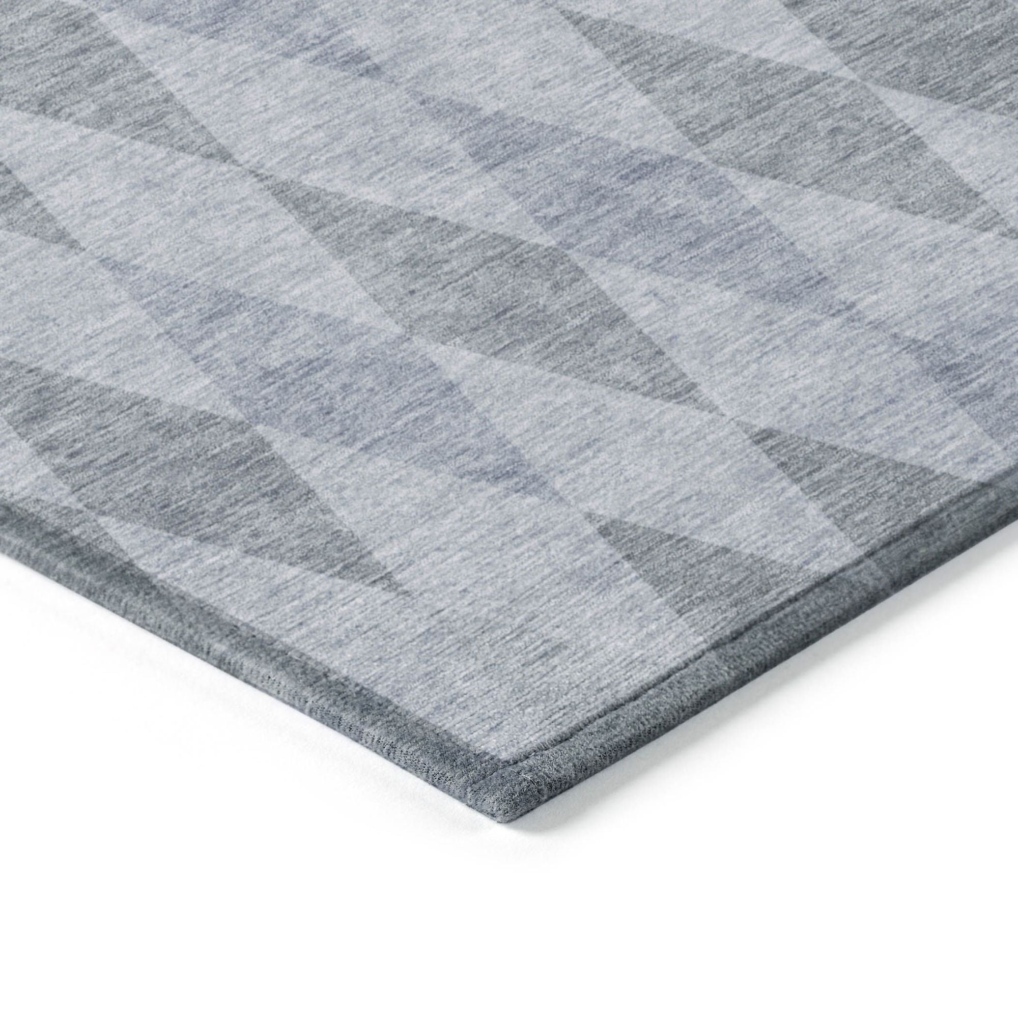 Machine Made ACN561 Denim Blue Rugs
