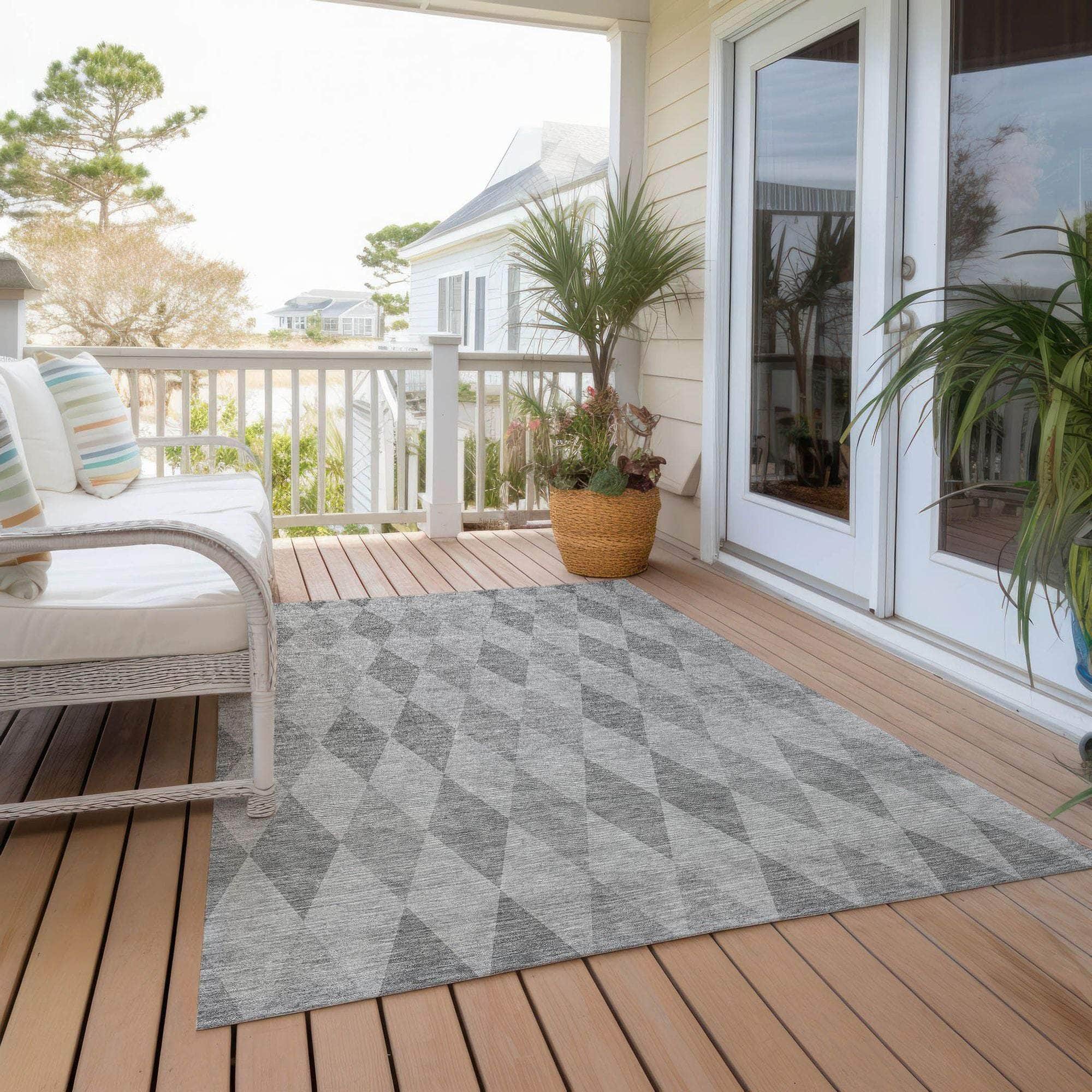 Machine Made ACN561 Gray Rugs