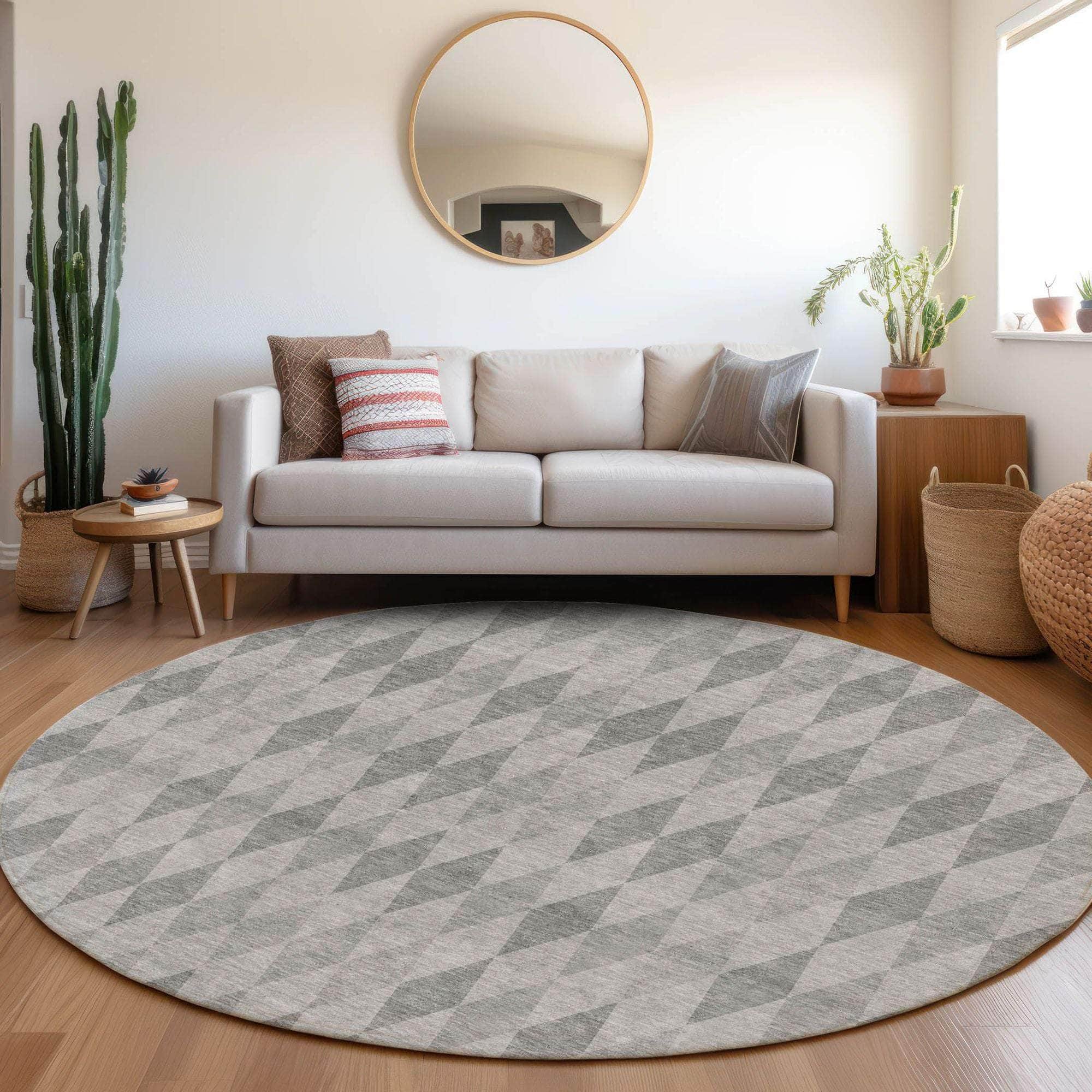 Machine Made ACN561 Gray Rugs
