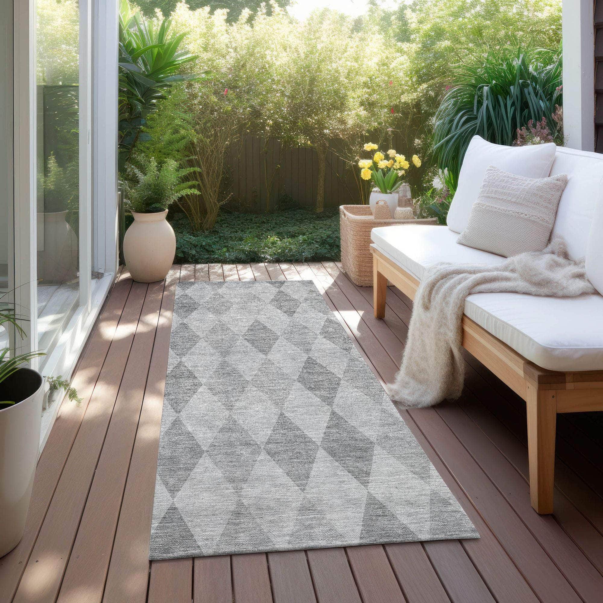 Machine Made ACN561 Gray Rugs