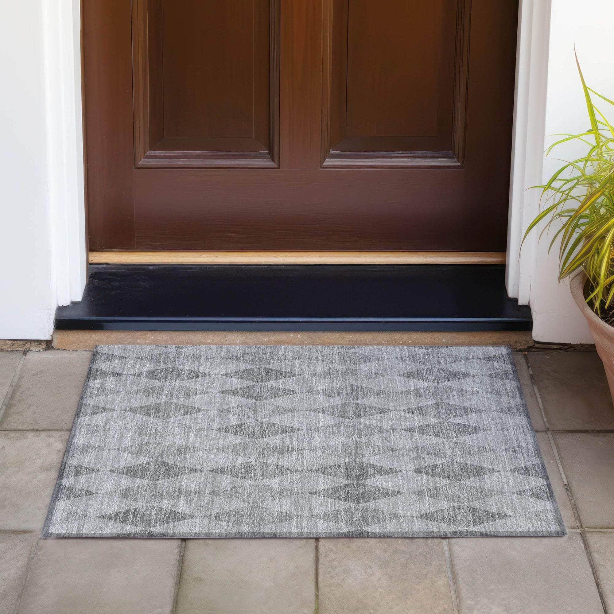 Machine Made ACN561 Gray Rugs