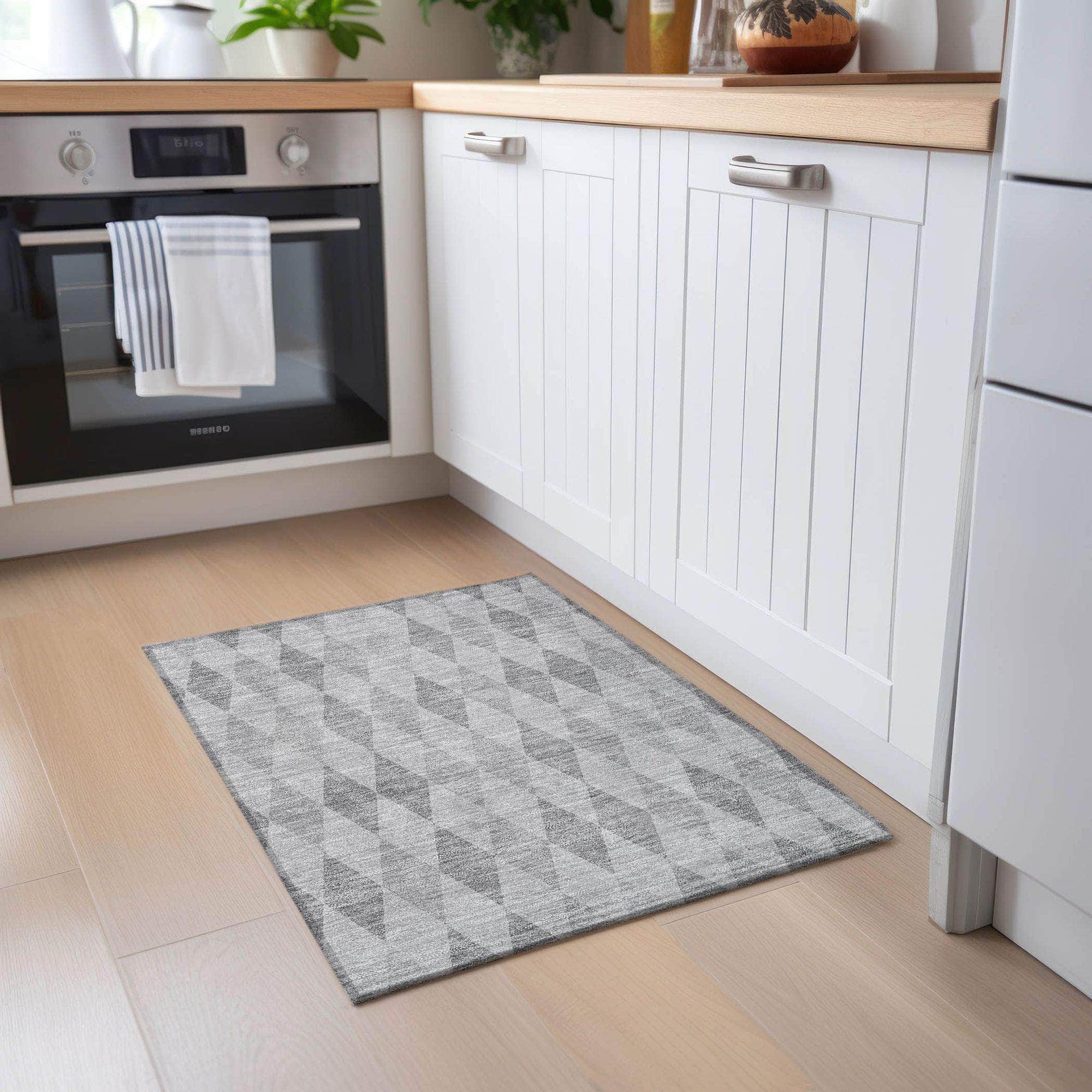 Machine Made ACN561 Gray Rugs
