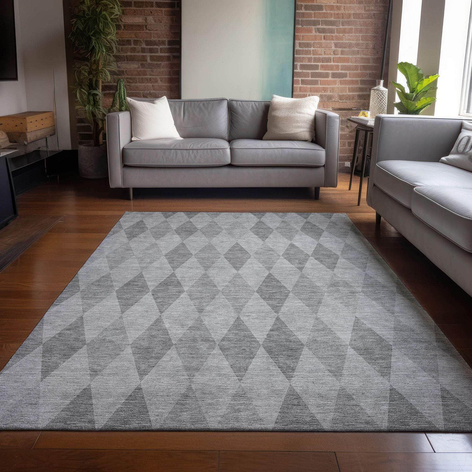 Machine Made ACN561 Gray Rugs