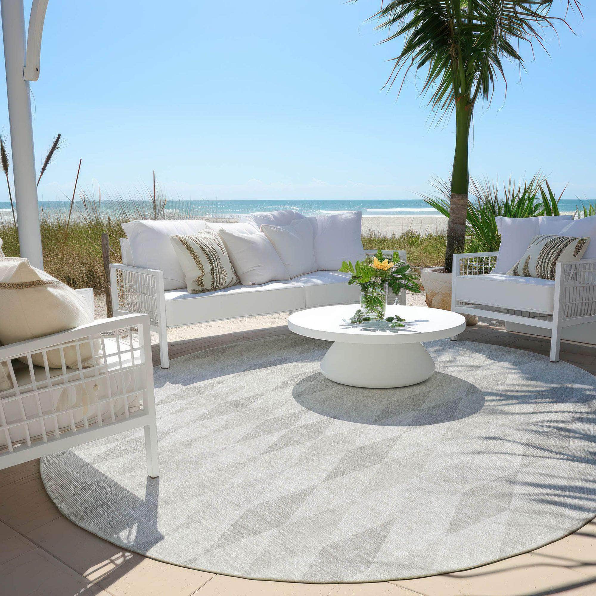 Machine Made ACN561 Ivory Rugs