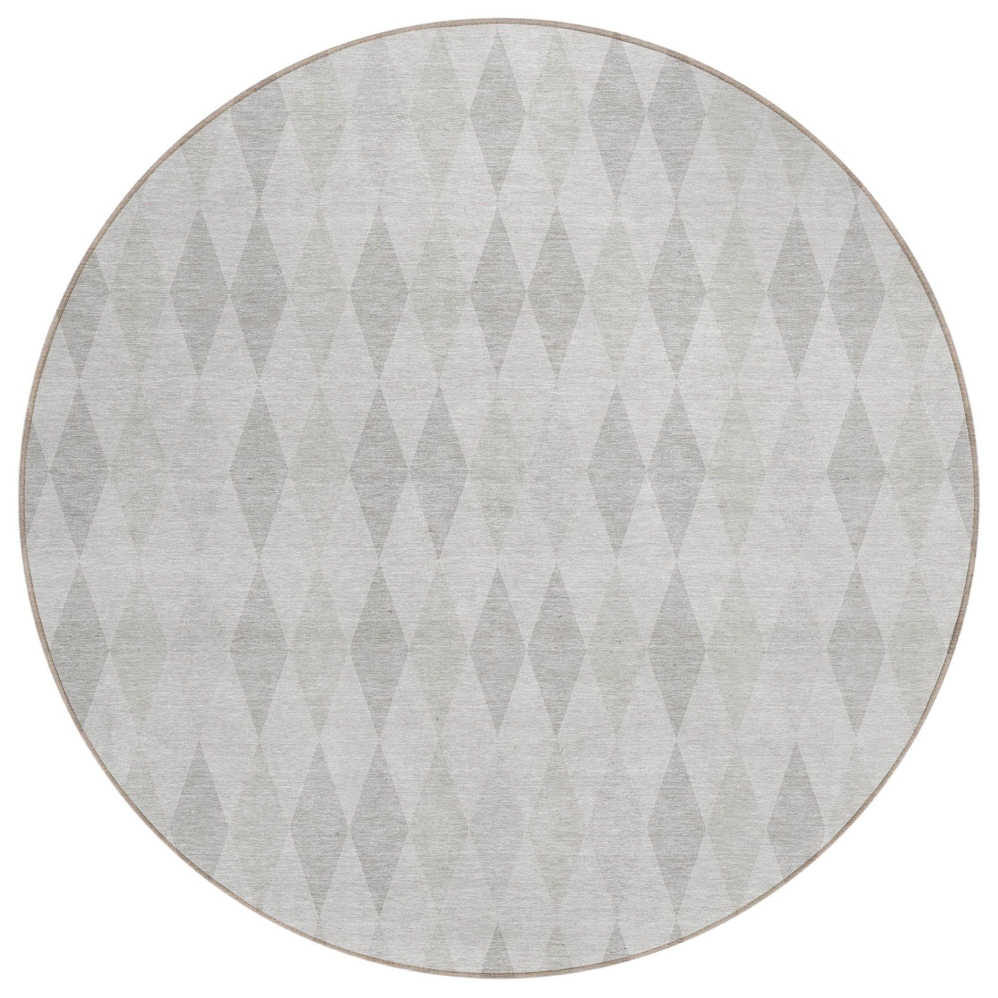 Machine Washable Ivory Rug - Indoor / Outdoor - Kids / Pet Friendly Geometric Print Rug