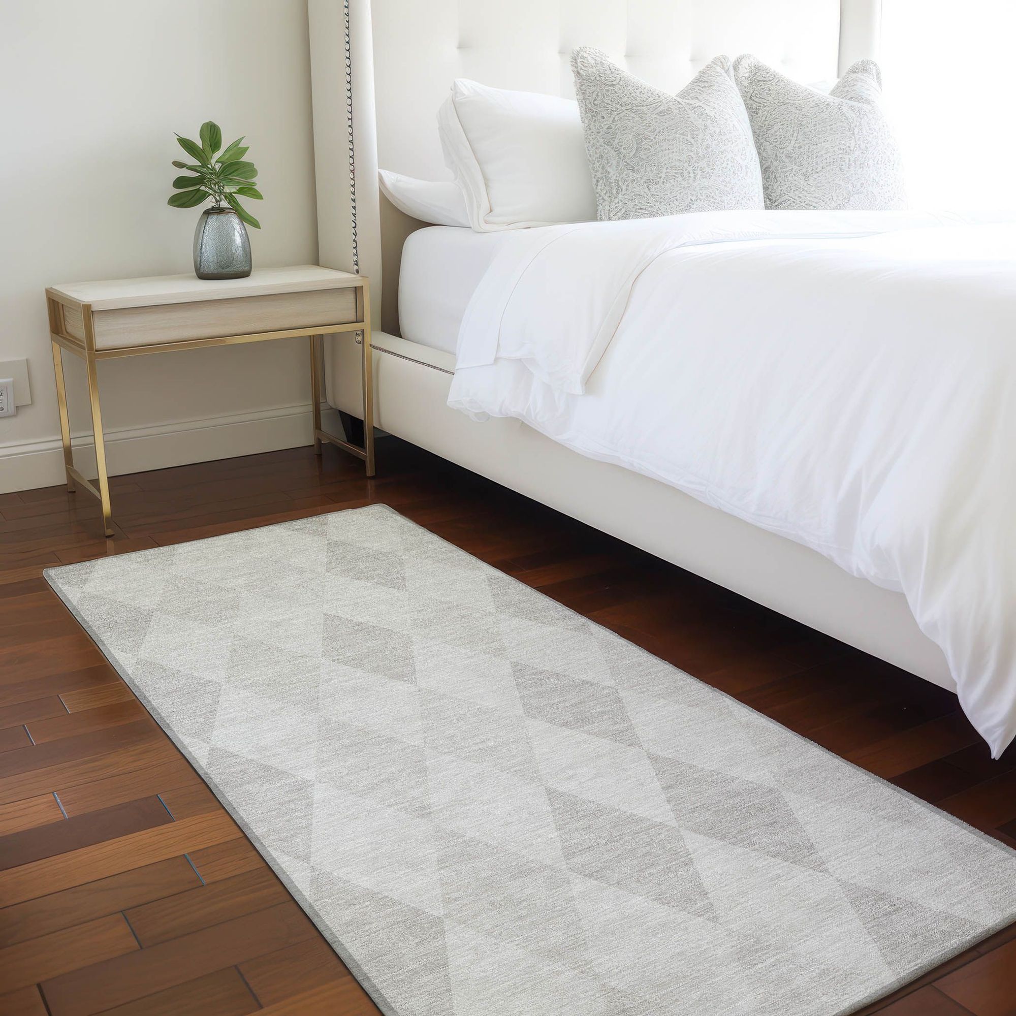 Machine Made ACN561 Ivory Rugs