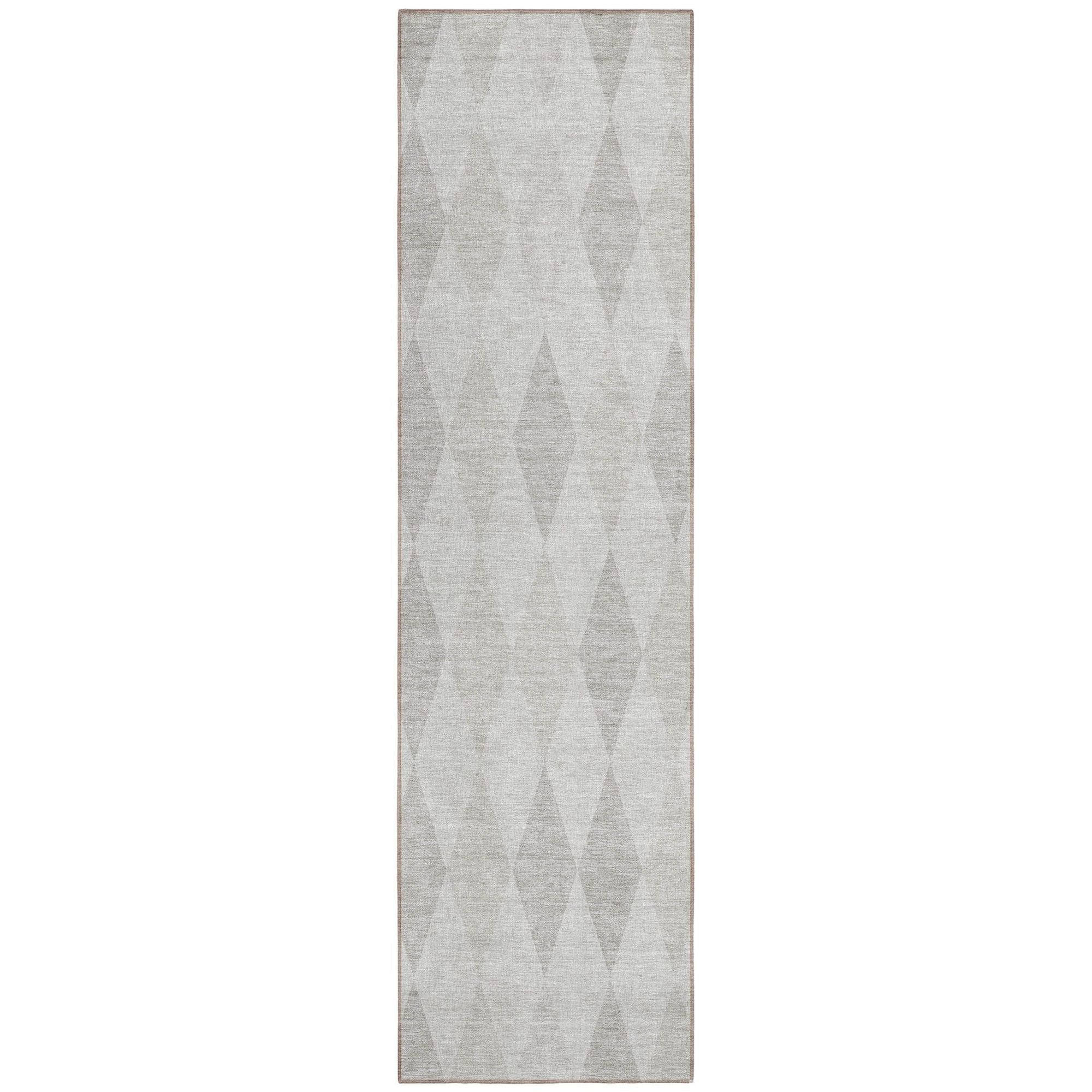 Machine Washable Ivory Rug - Indoor / Outdoor - Kids / Pet Friendly Geometric Print Rug