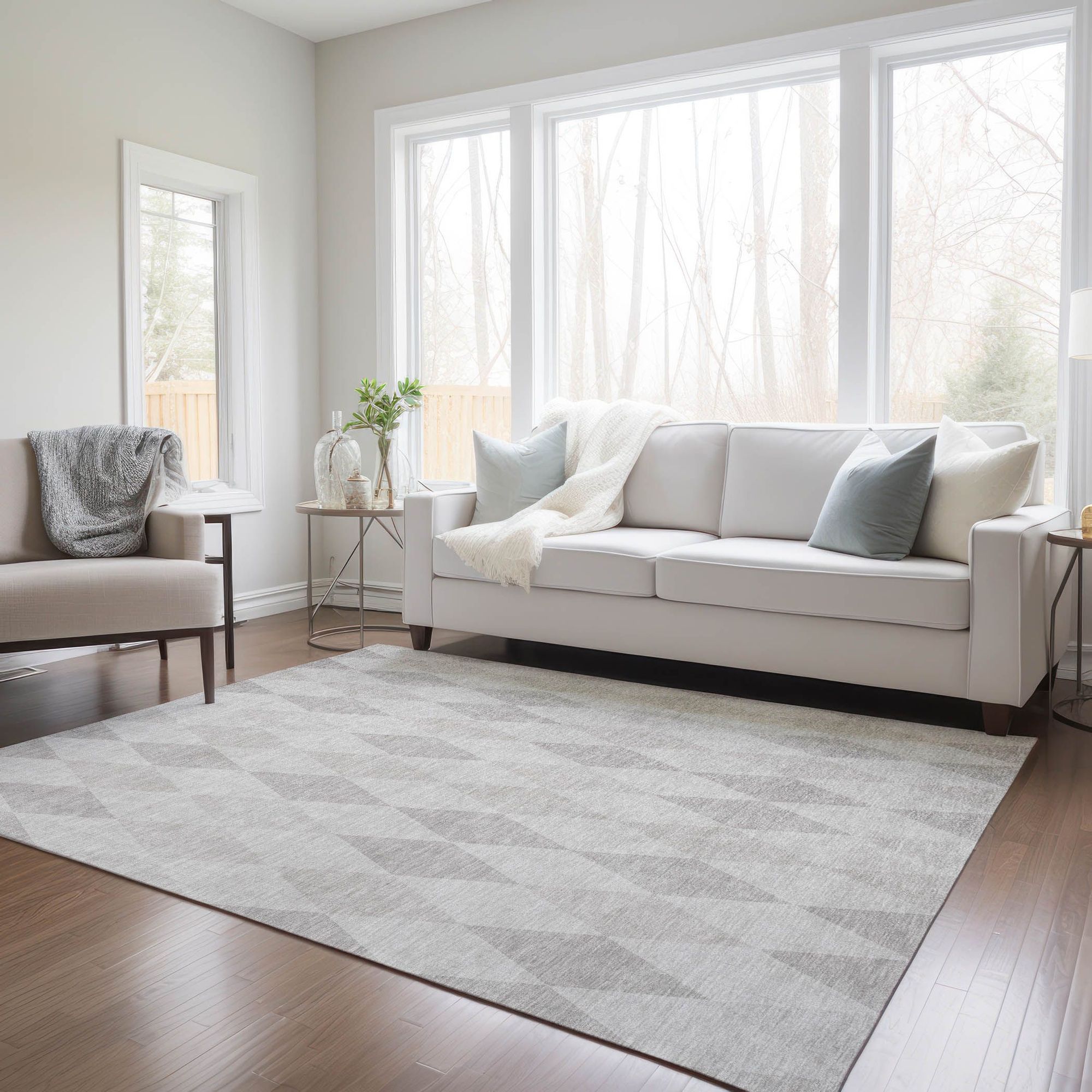 Machine Made ACN561 Ivory Rugs