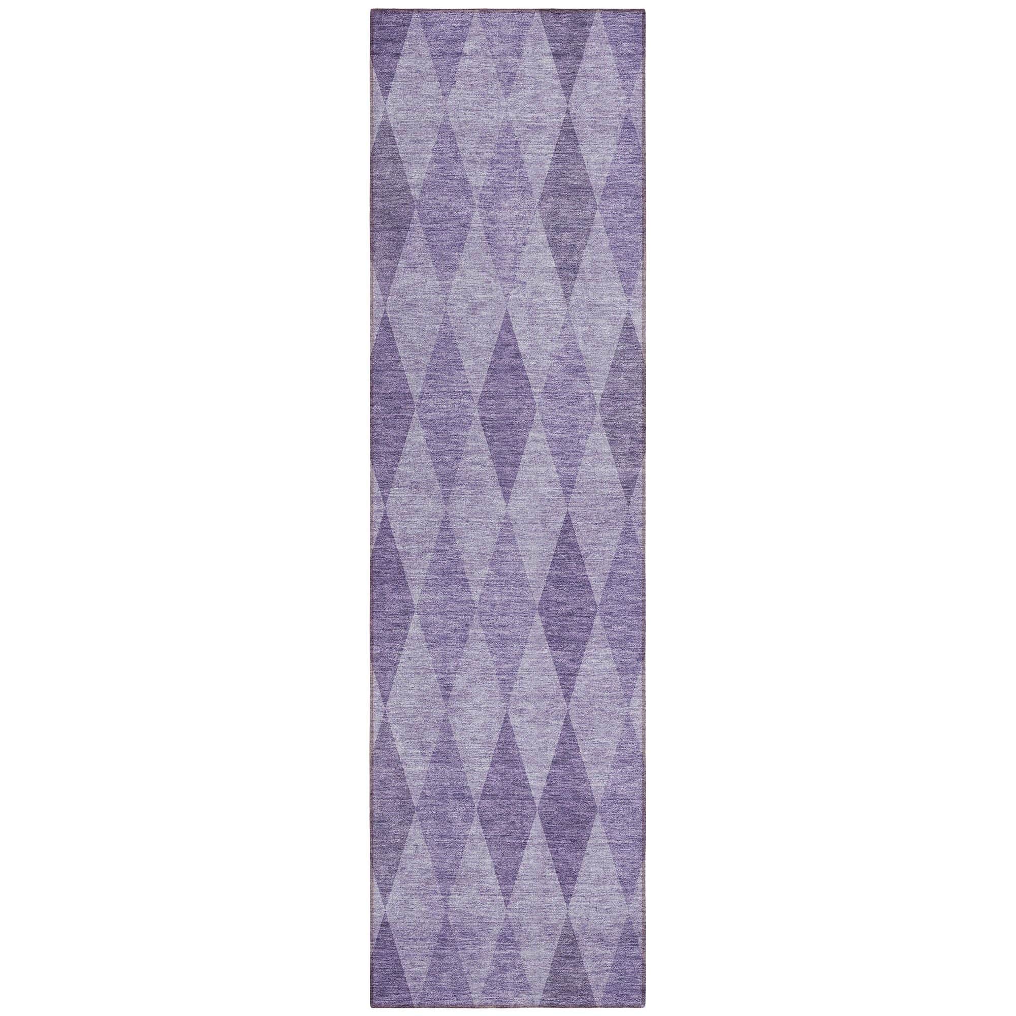Kurashiki Purple Machine Washable Area Rug
