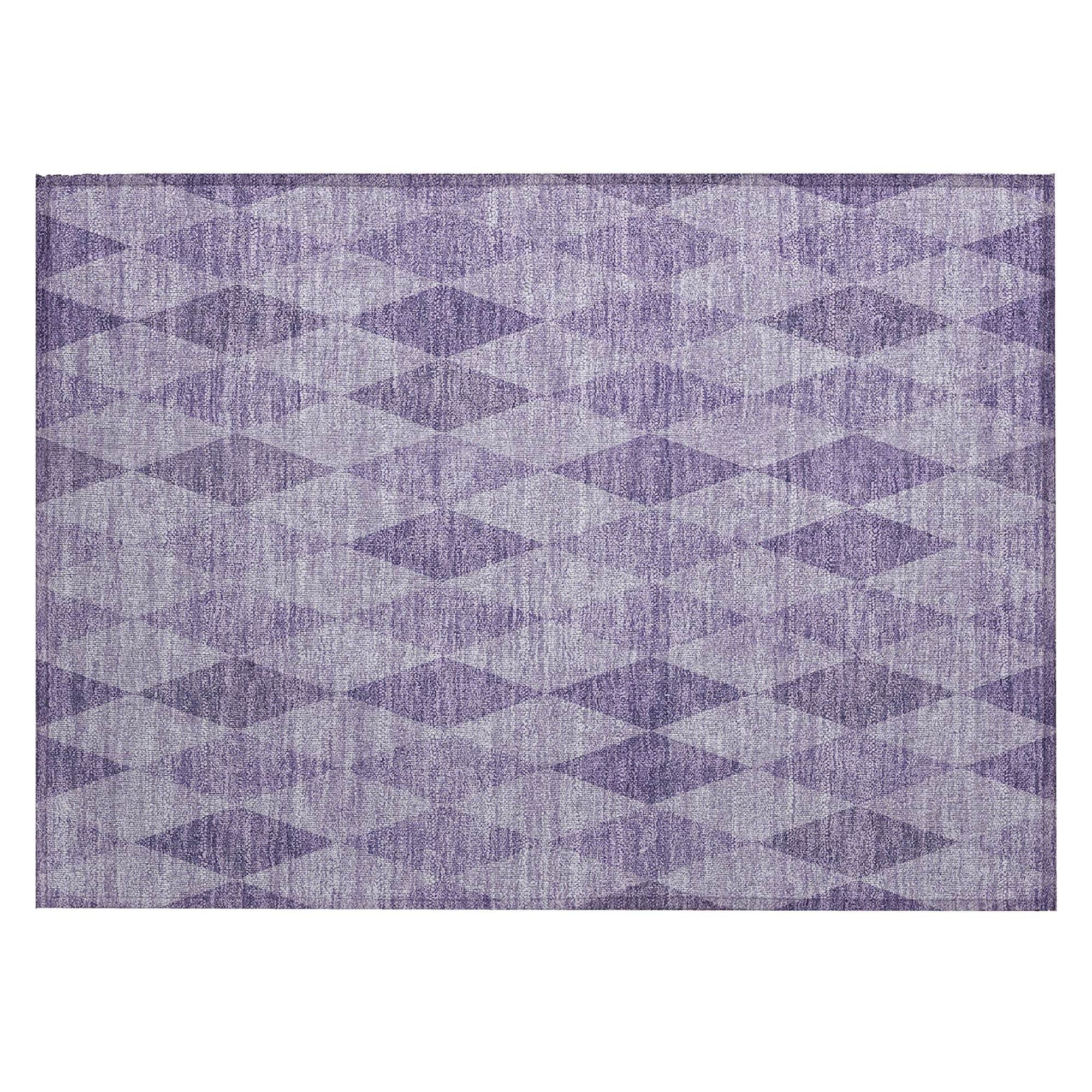 Kurashiki Purple Machine Washable Area Rug