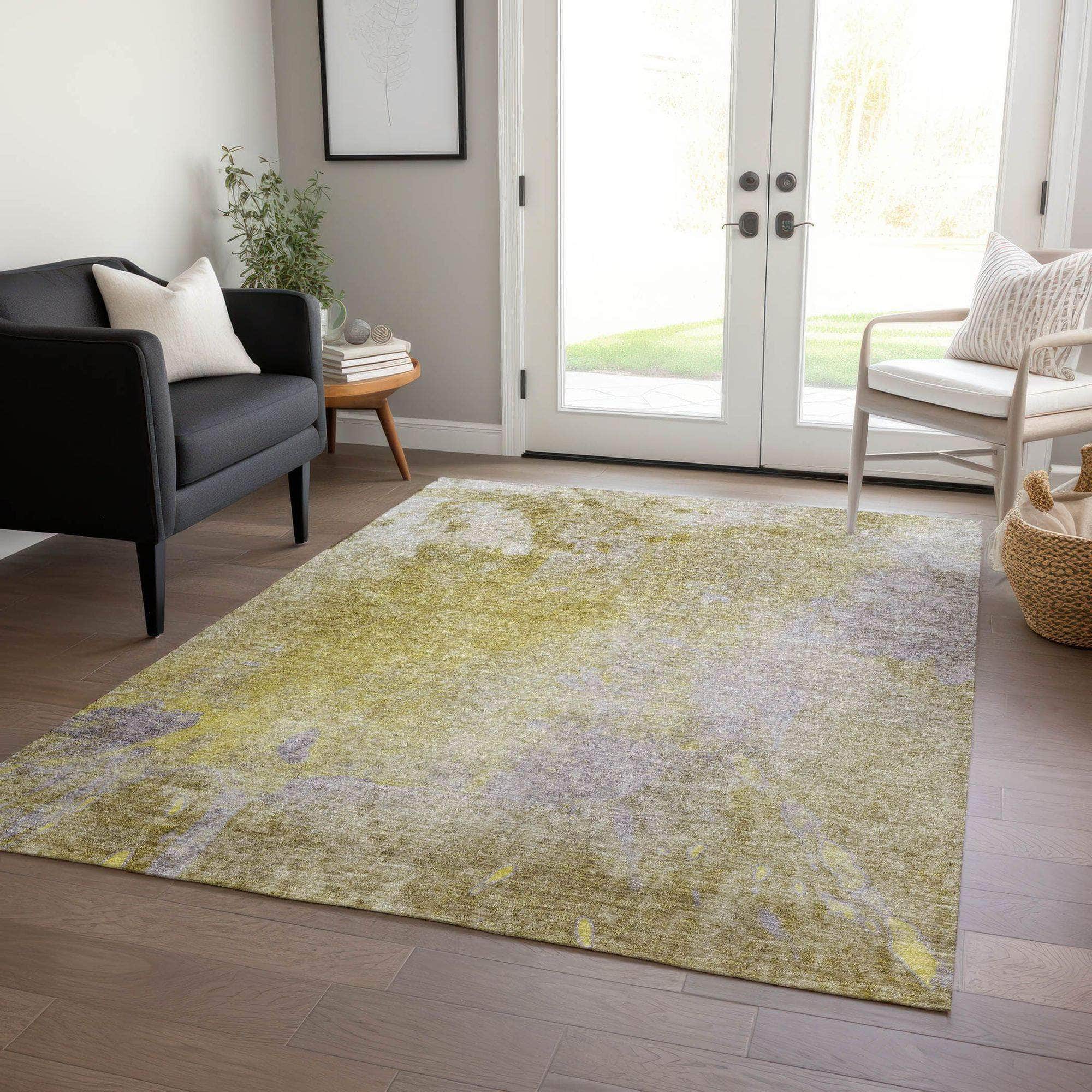 Machine Made ACN562 Gold Rugs