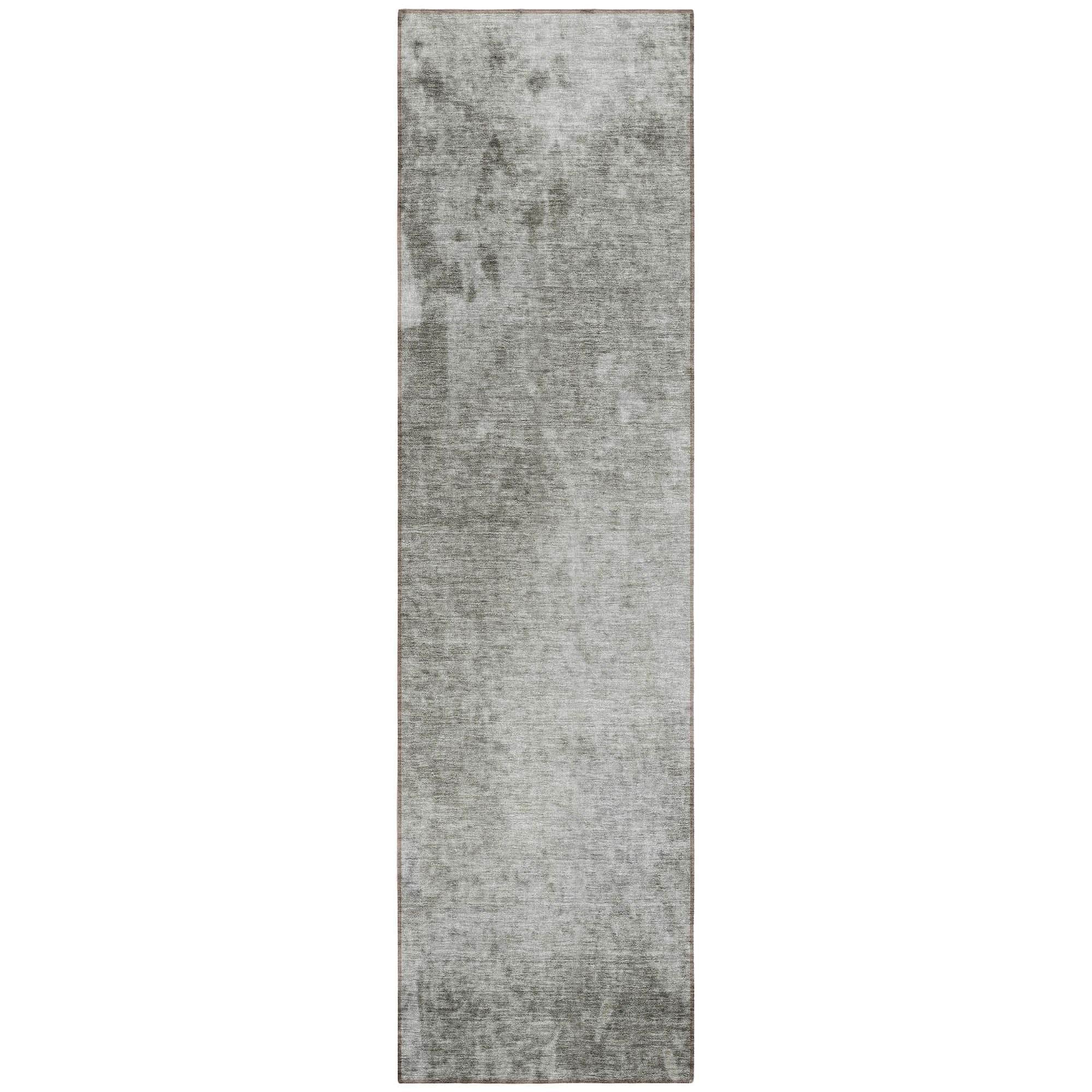 Machine Washable Gray Rug - Indoor / Outdoor - Kids / Pet Friendly Abstract Print Rug