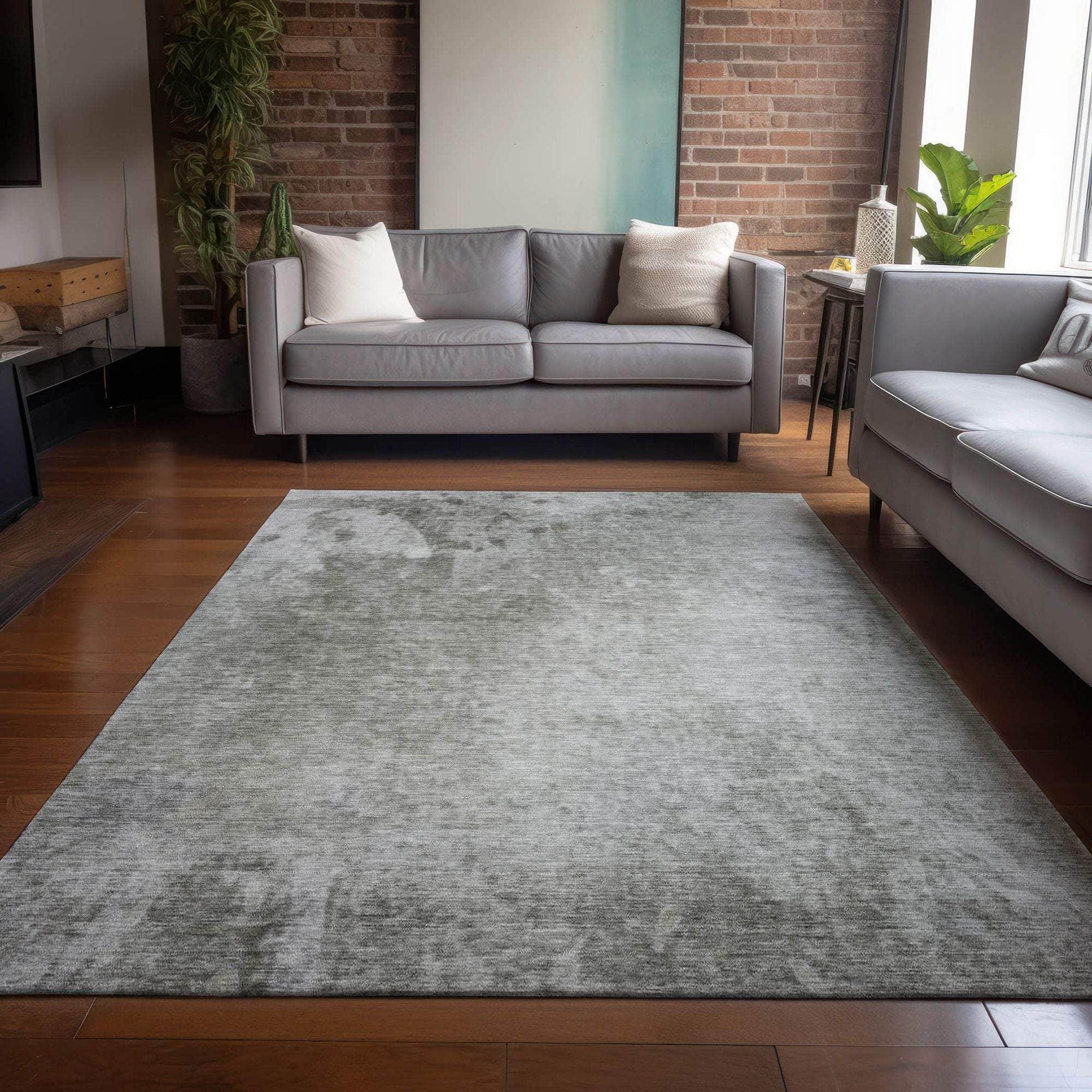 Machine Made ACN562 Gray Rugs