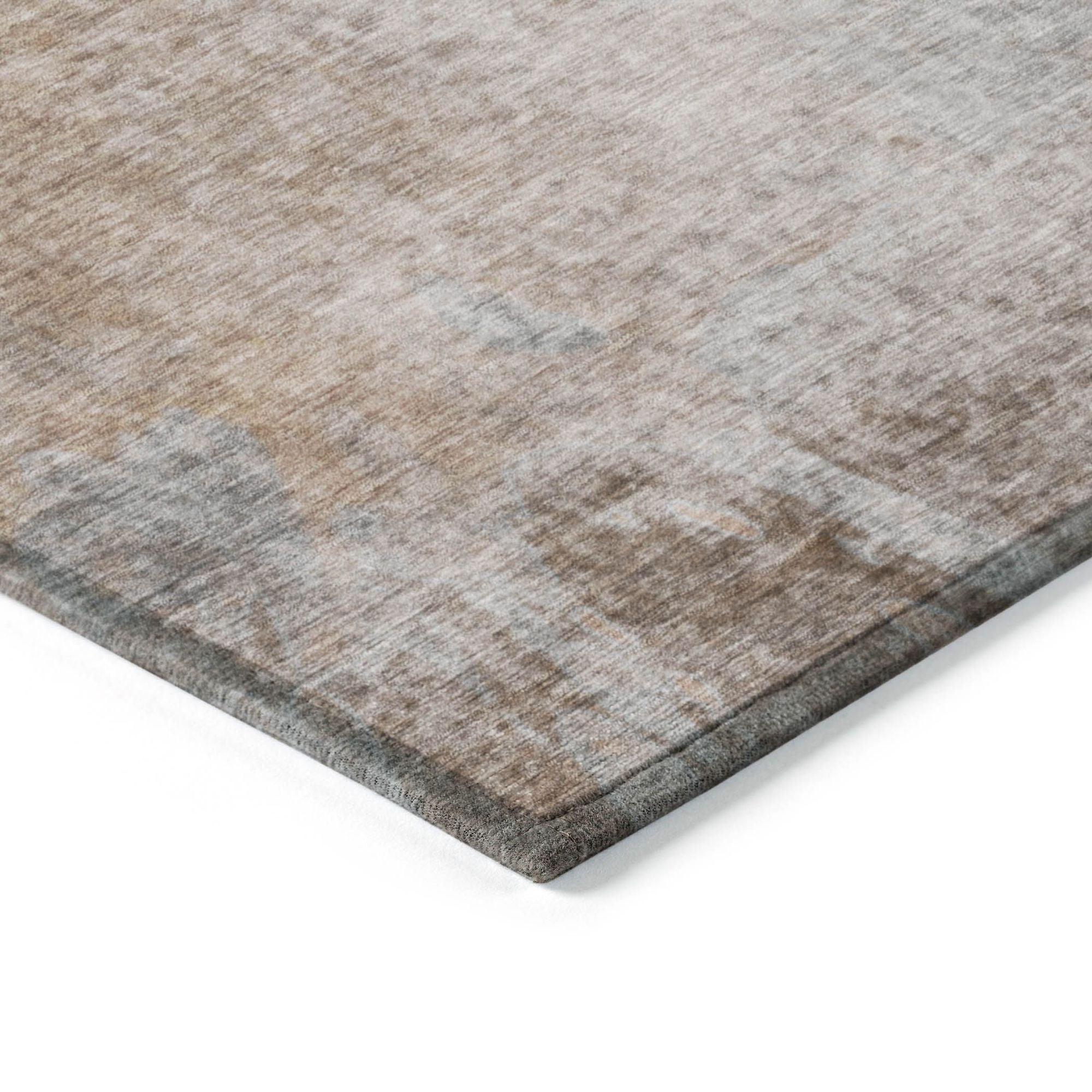 Machine Made ACN562 Mocha Brown Rugs