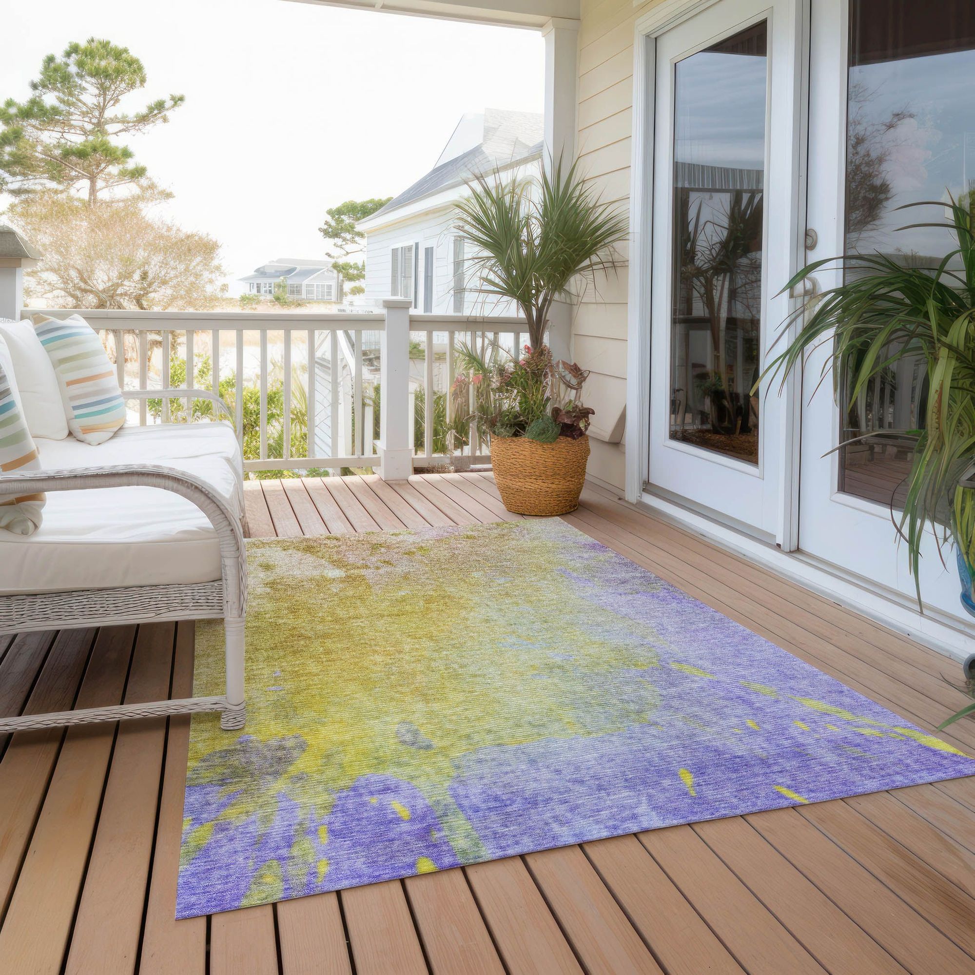 Machine Made ACN562 Wheat Gold Rugs