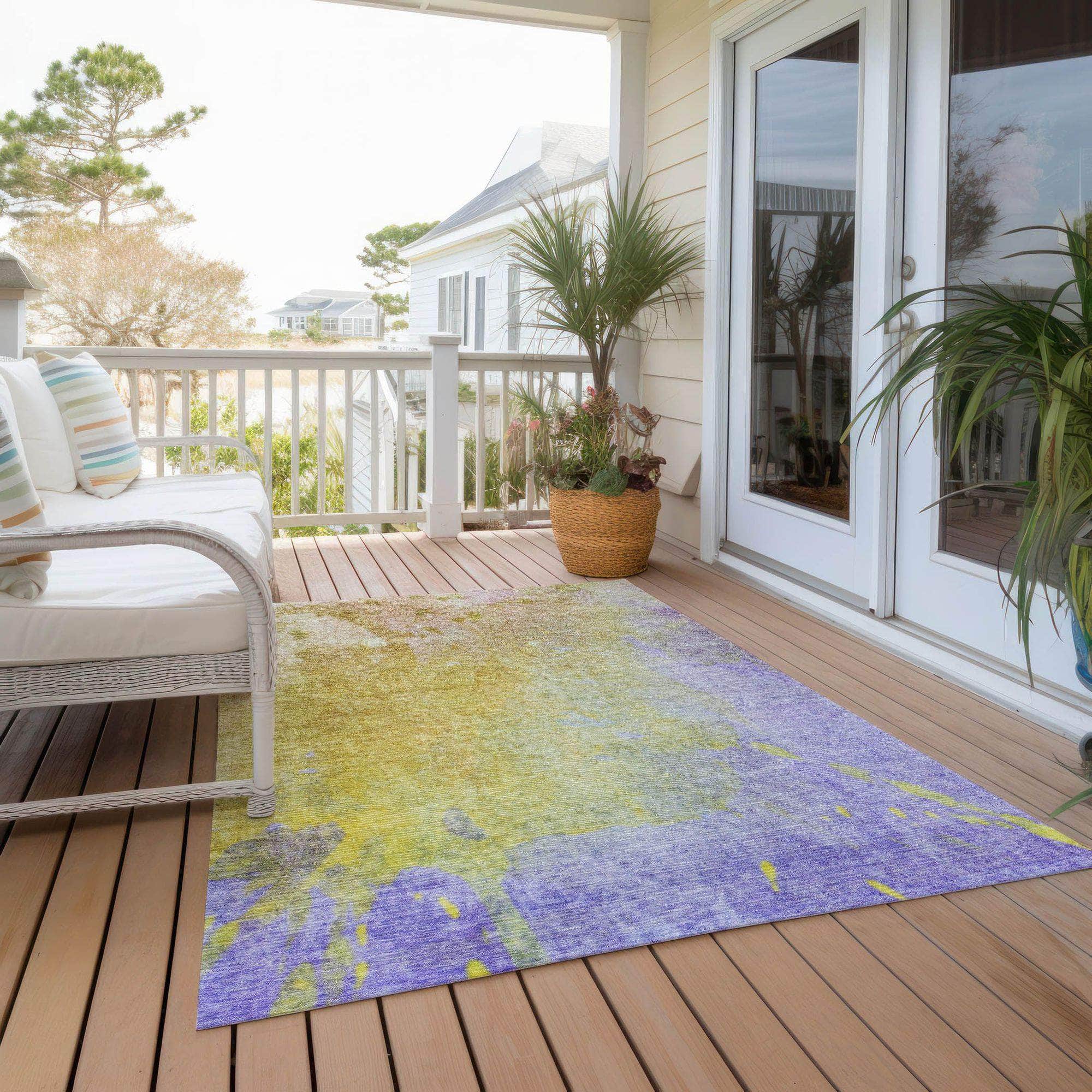 Machine Made ACN562 Wheat Gold Rugs