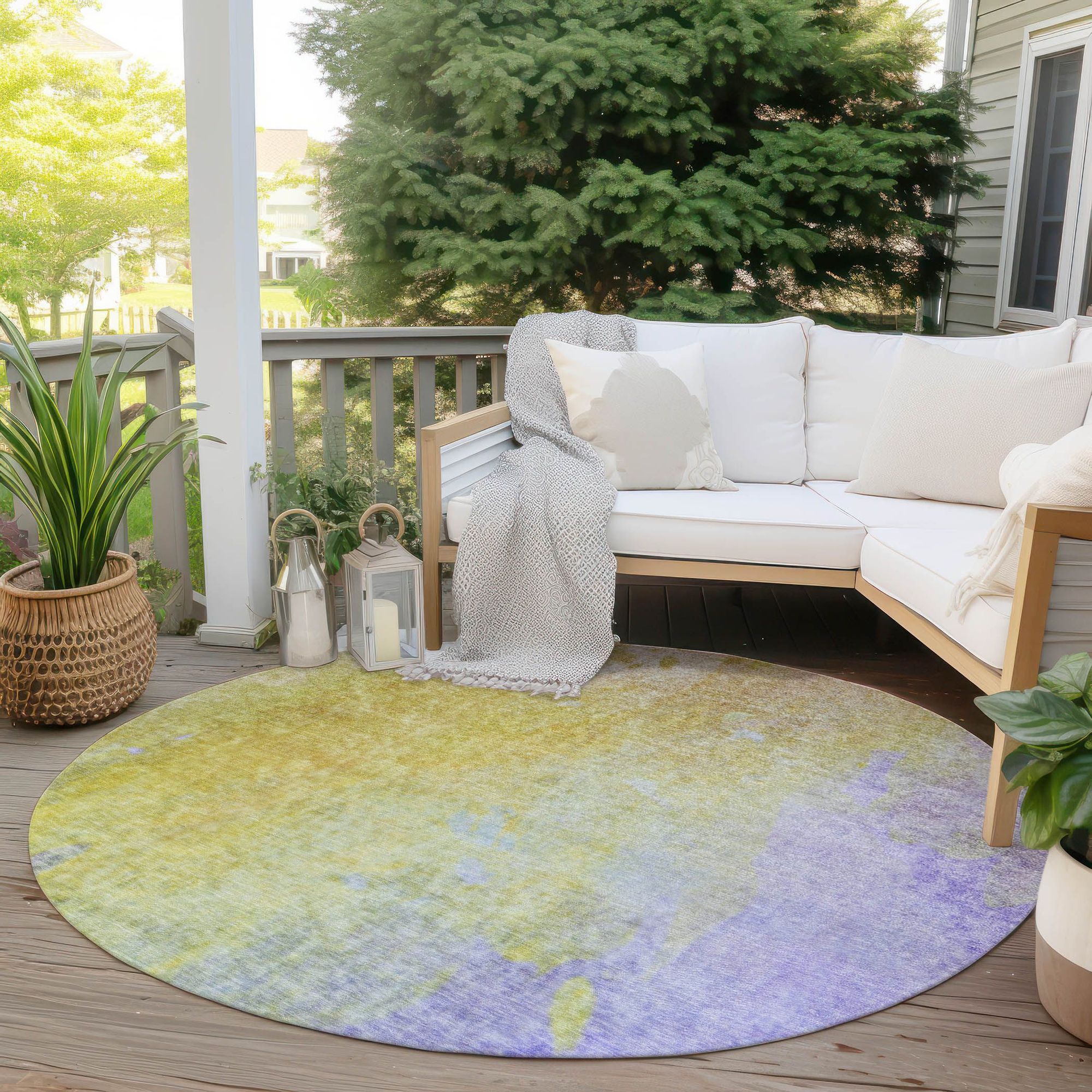 Machine Made ACN562 Wheat Gold Rugs