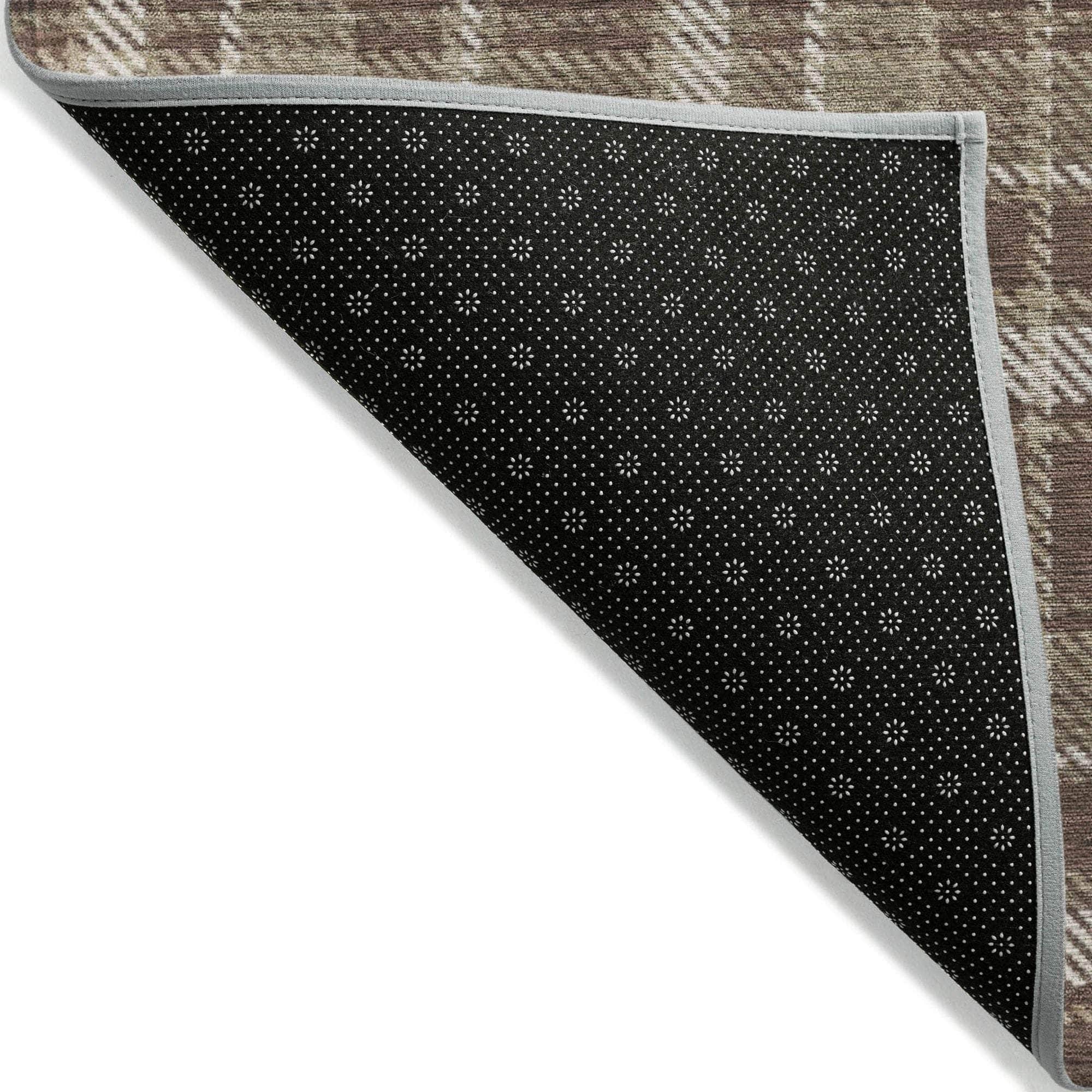 Machine Made ACN563 Chocolate Brown Rugs