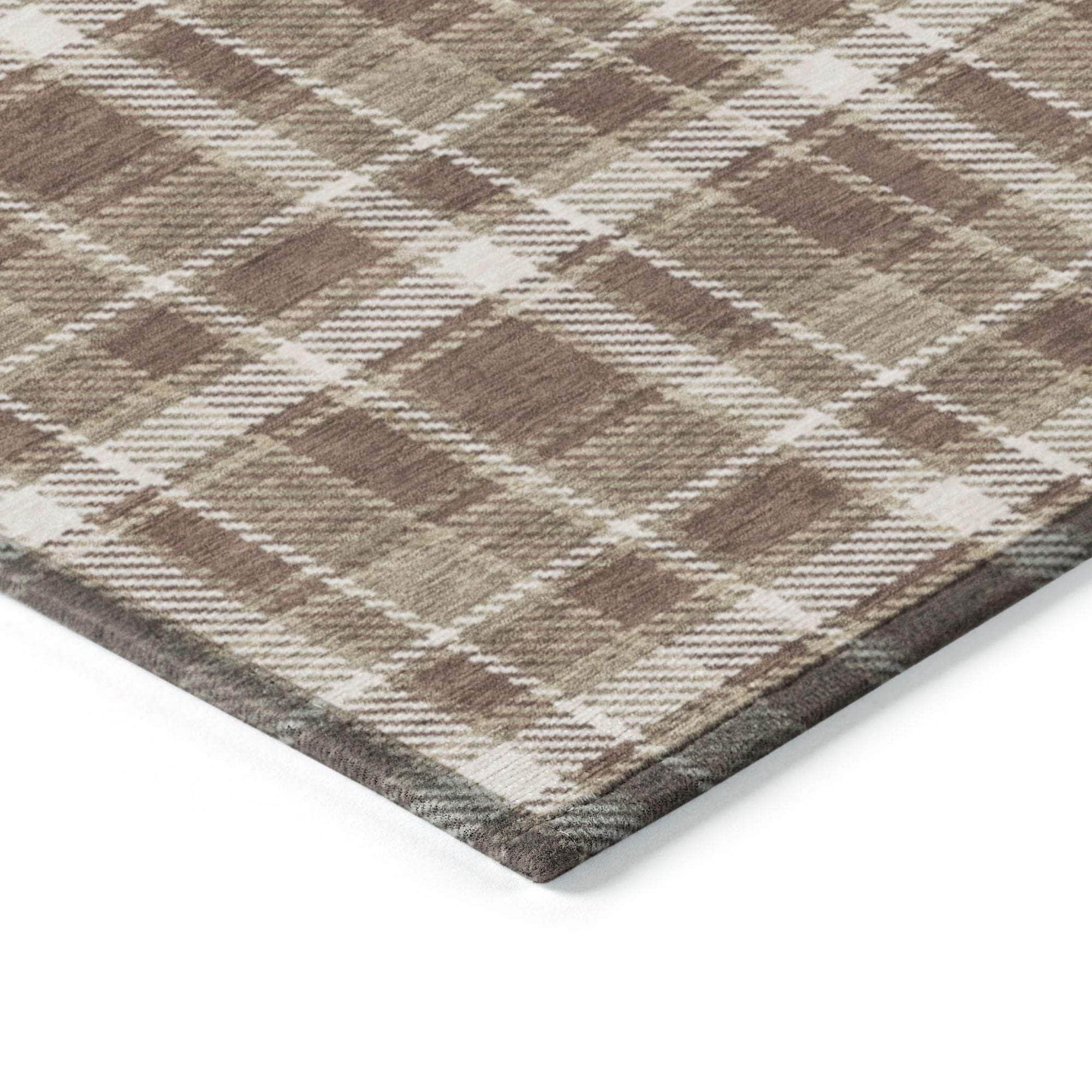Machine Made ACN563 Chocolate Brown Rugs