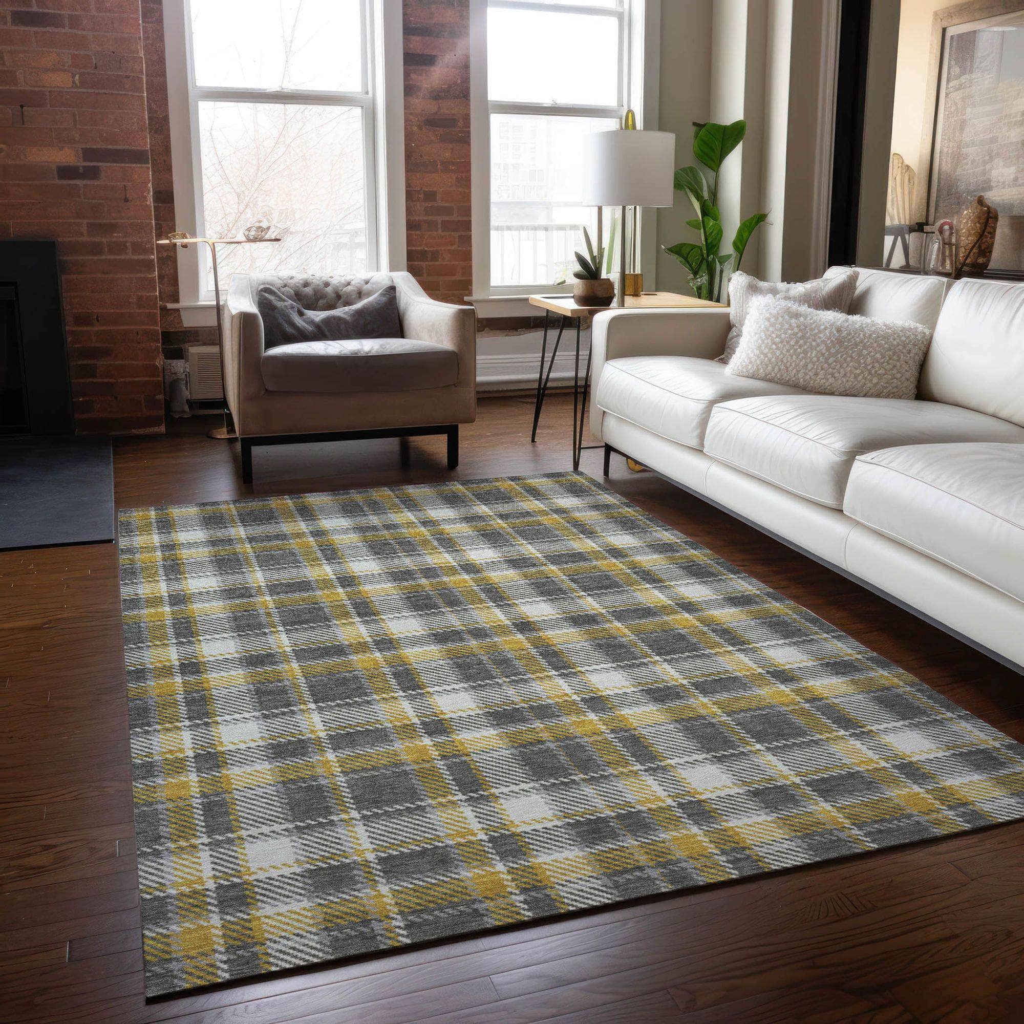 Machine Made ACN563 Gray Rugs