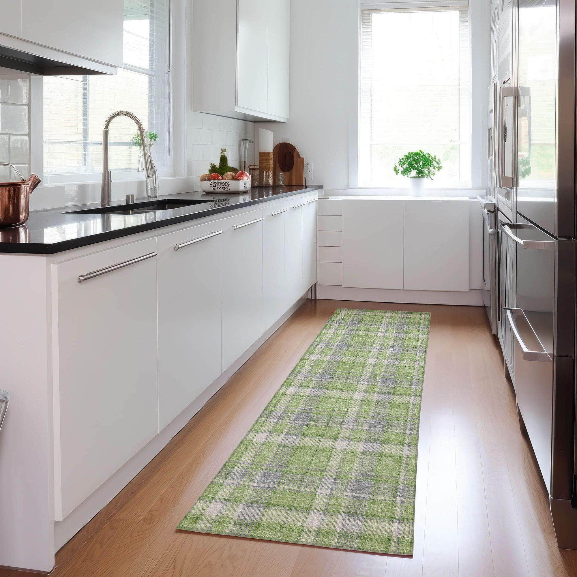 Machine Made ACN563 Green Rugs