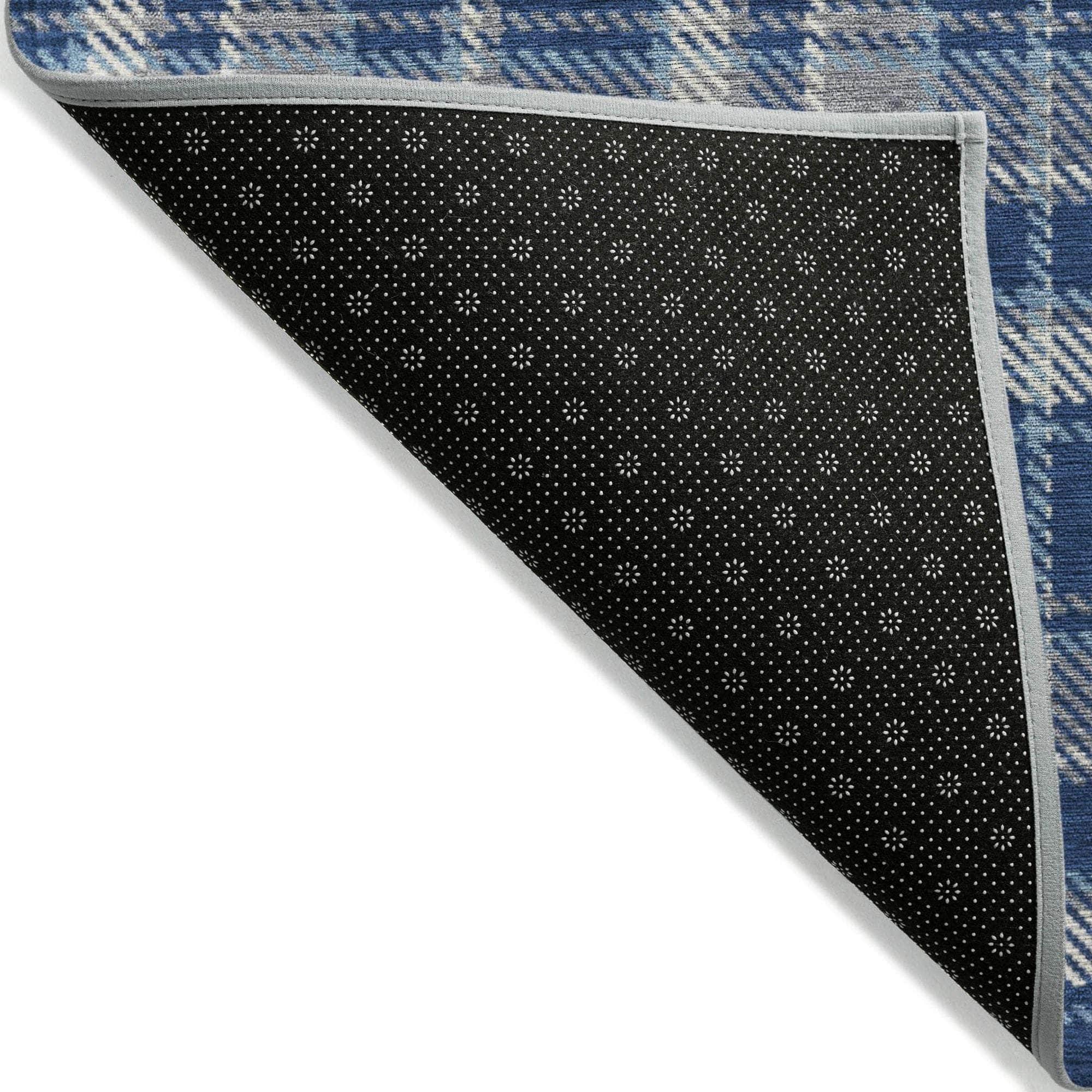 Machine Made ACN563 Navy Blue Rugs