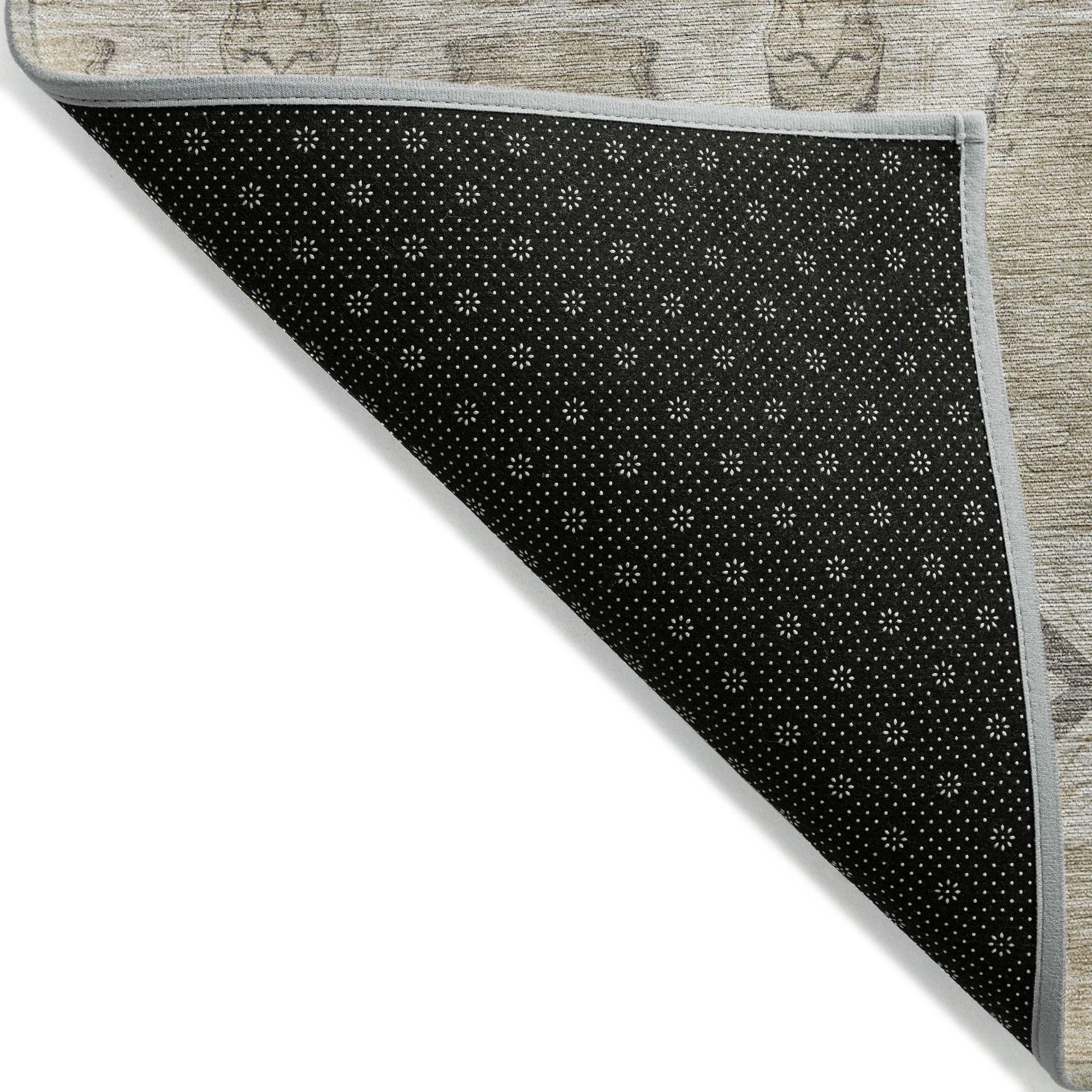 Machine Made ACN564 Beige Brown Rugs