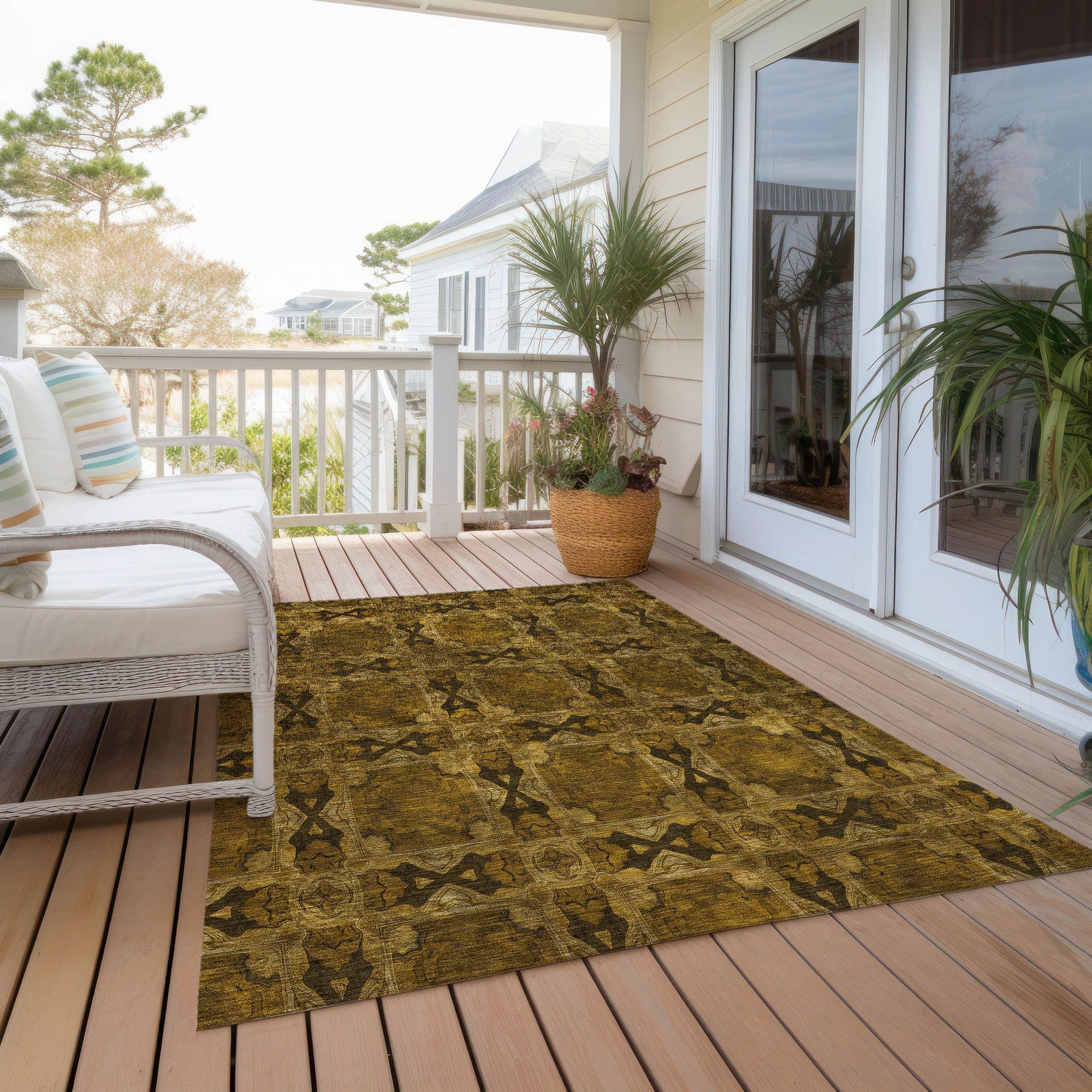 Machine Made ACN564 Chocolate Brown Rugs